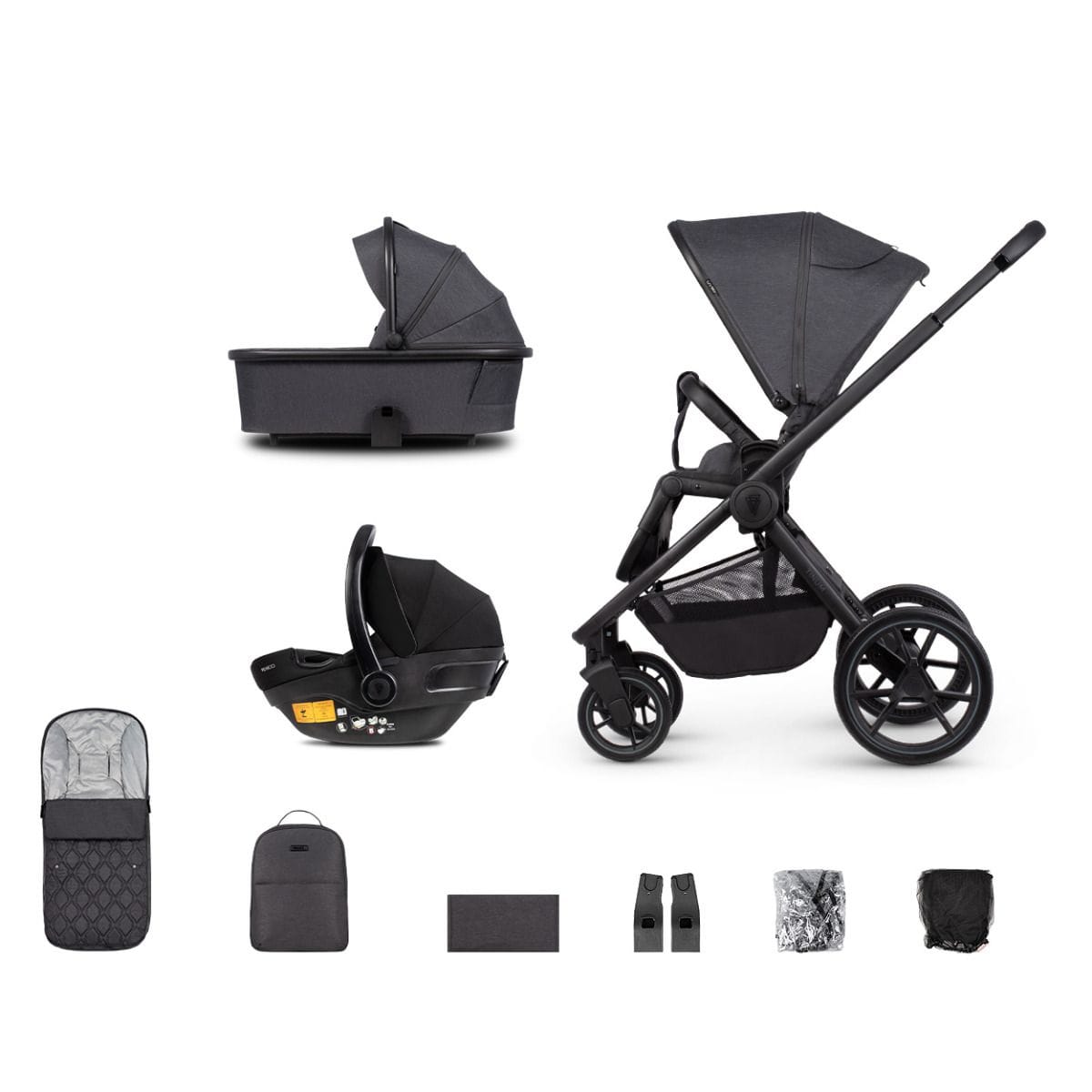 Venicci baby prams Venicci Tinum Edge 3 in 1 Travel System - Charcoal 2000610302