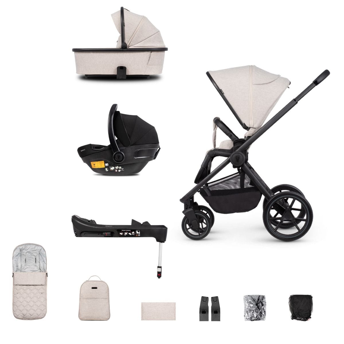 Venicci baby prams Venicci Tinum Edge 3 in 1 Travel System Plus Base - Dust 2000610311