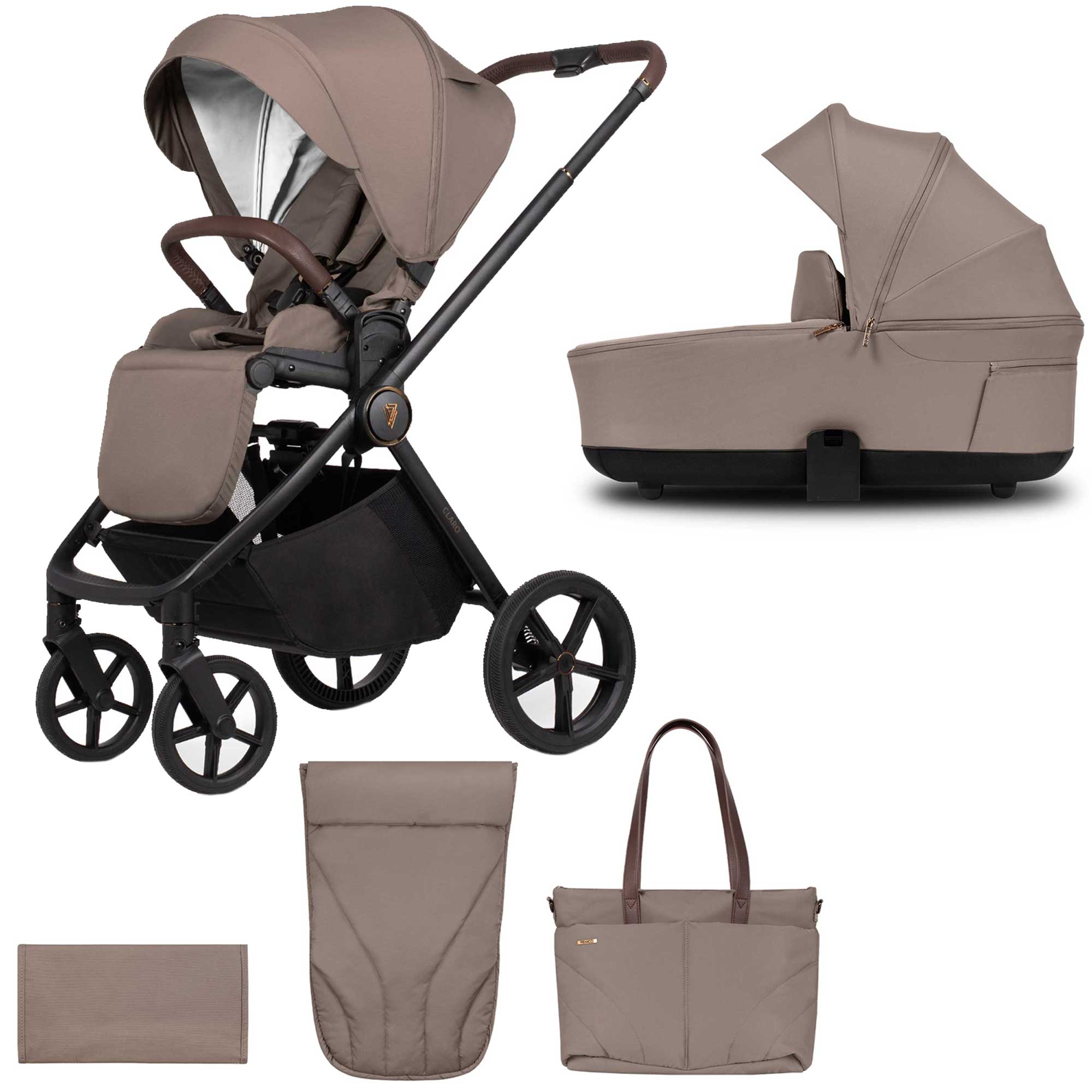 Venicci baby prams Venicci Claro 2 in 1 Pram - Almond