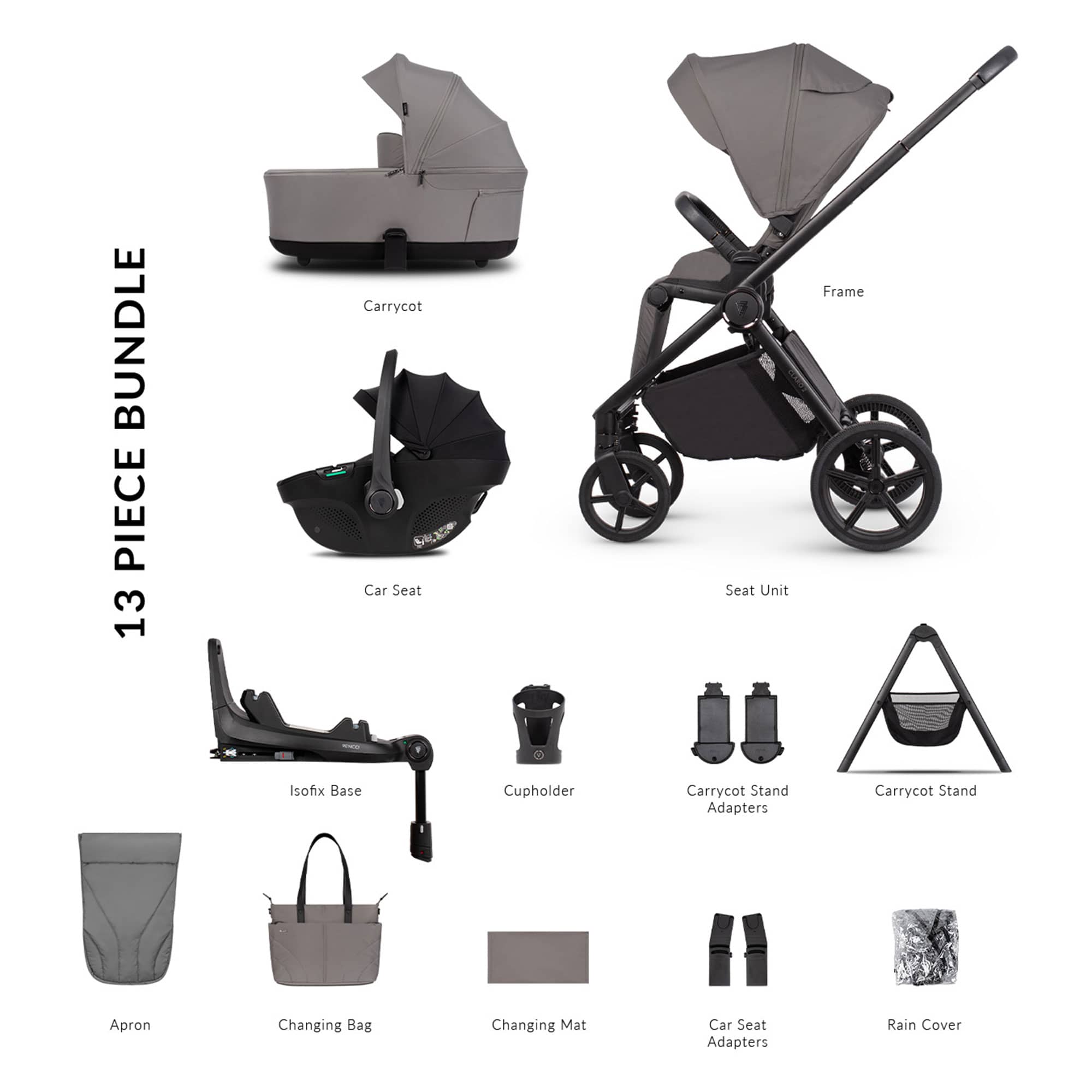 Venicci travel systems Venicci Claro 2 Ultimate Bundle - Fog 2001410505