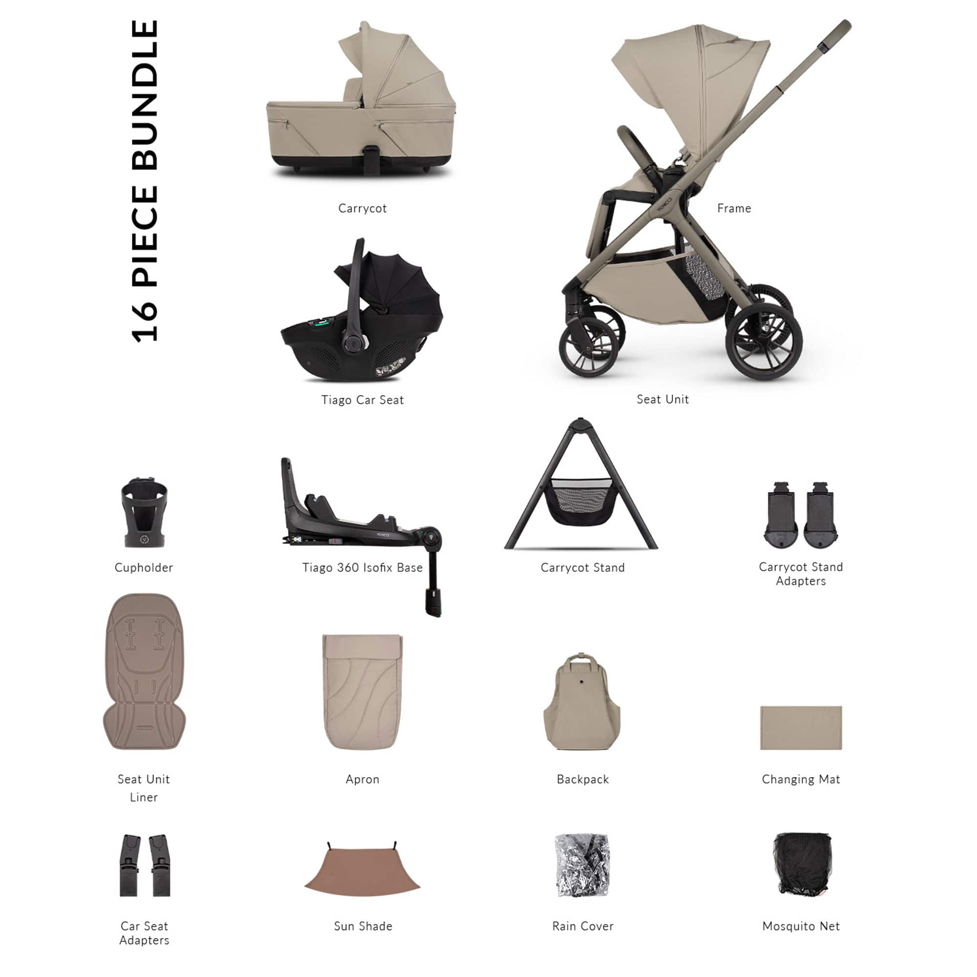 Venicci Travel Systems Venicci Tila Ultimate Bundle - Latte 2001310512