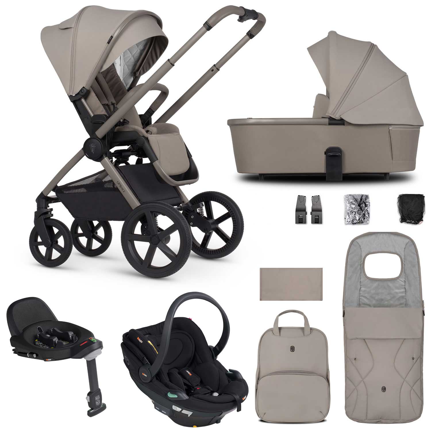 Venicci travel systems Venicci Tinum Upline 2 3in1 BeSafe Travel System - Taupe 19119-UPL-BEY-TAU
