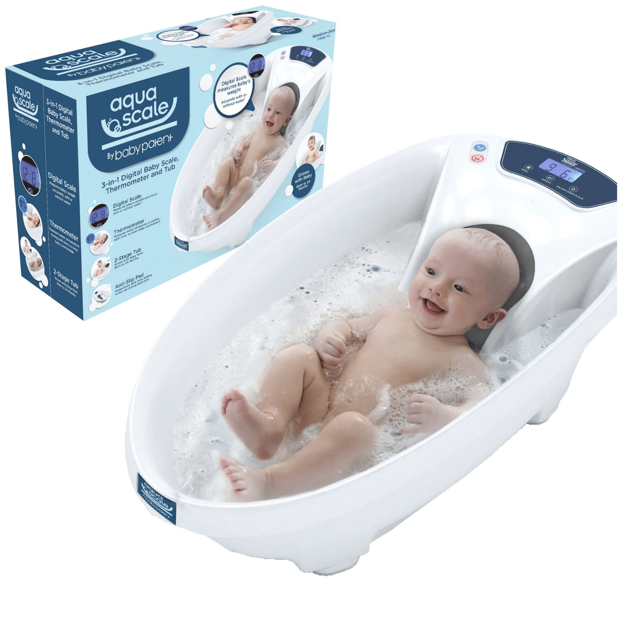 Aqua Scale baby bathing Aqua Scale V3 Digital Baby Bath White 20-40-001
