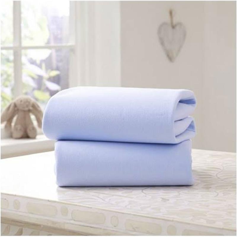 Clair De Lune Moses Fitted Sheet 2 Pack Blue