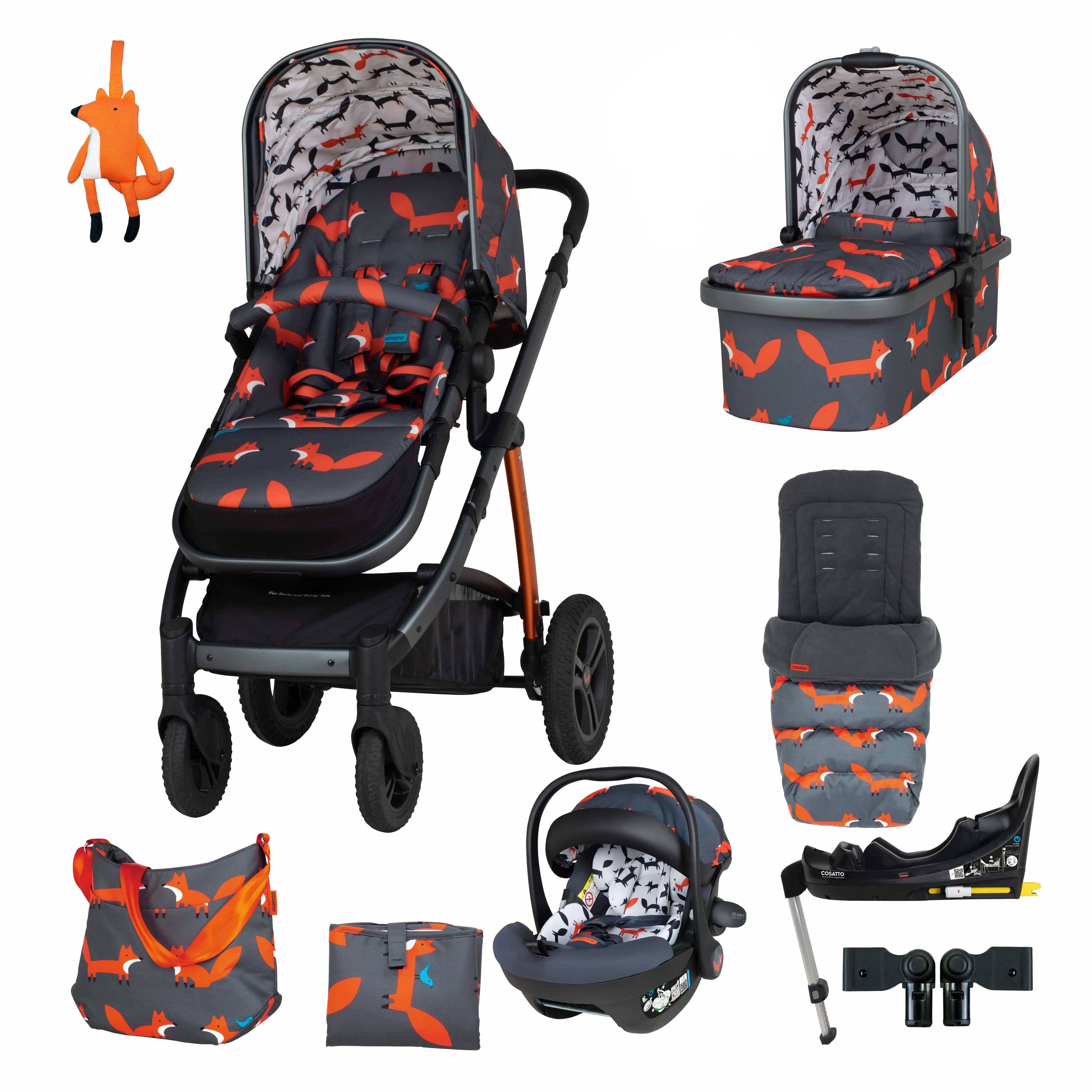 Cosatto travel systems Cosatto Wow 2 Acorn Everything Travel System Charcoal Mister Fox CT5288