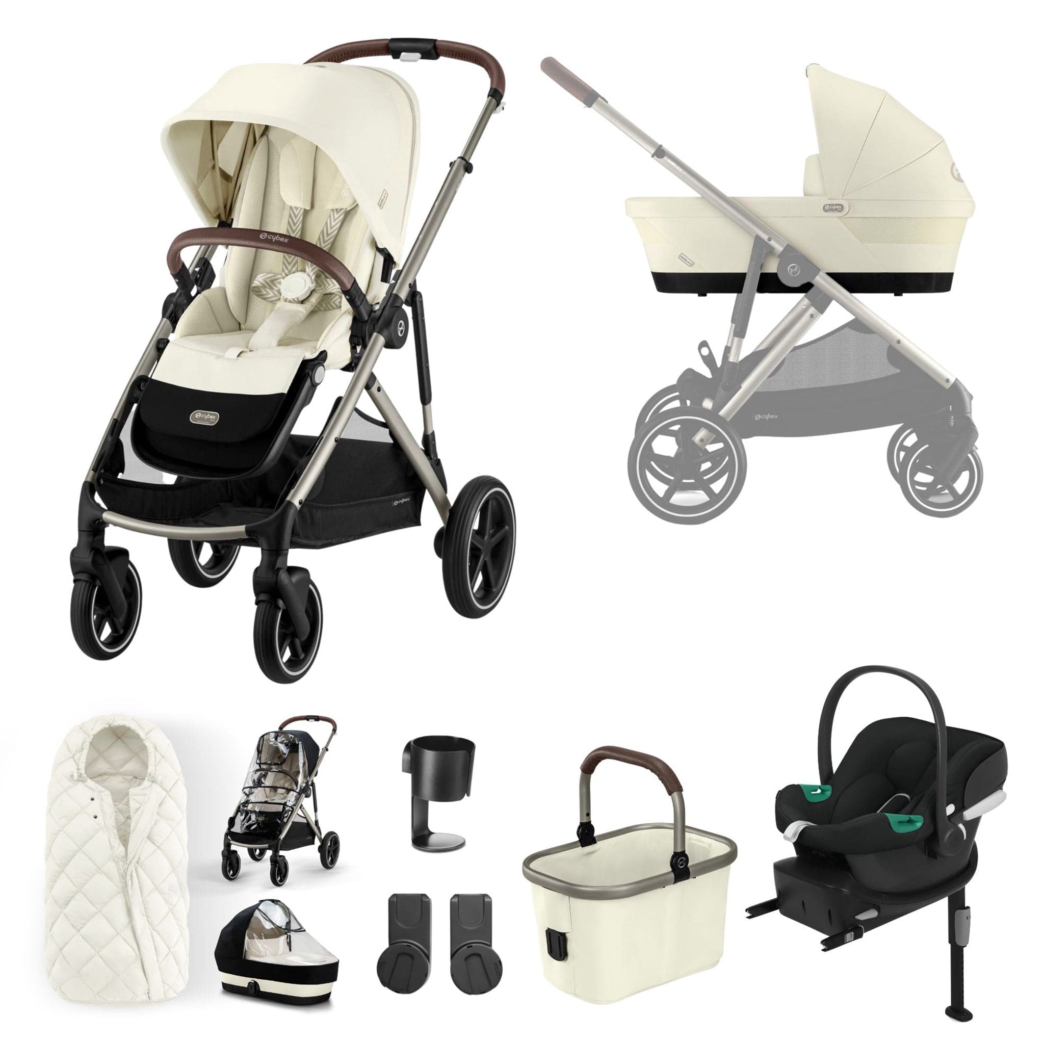 Cybex baby prams Cybex Gazelle S Comfort Bundle - Taupe/Seashell Beige 12771-TPE-SEA-BEI