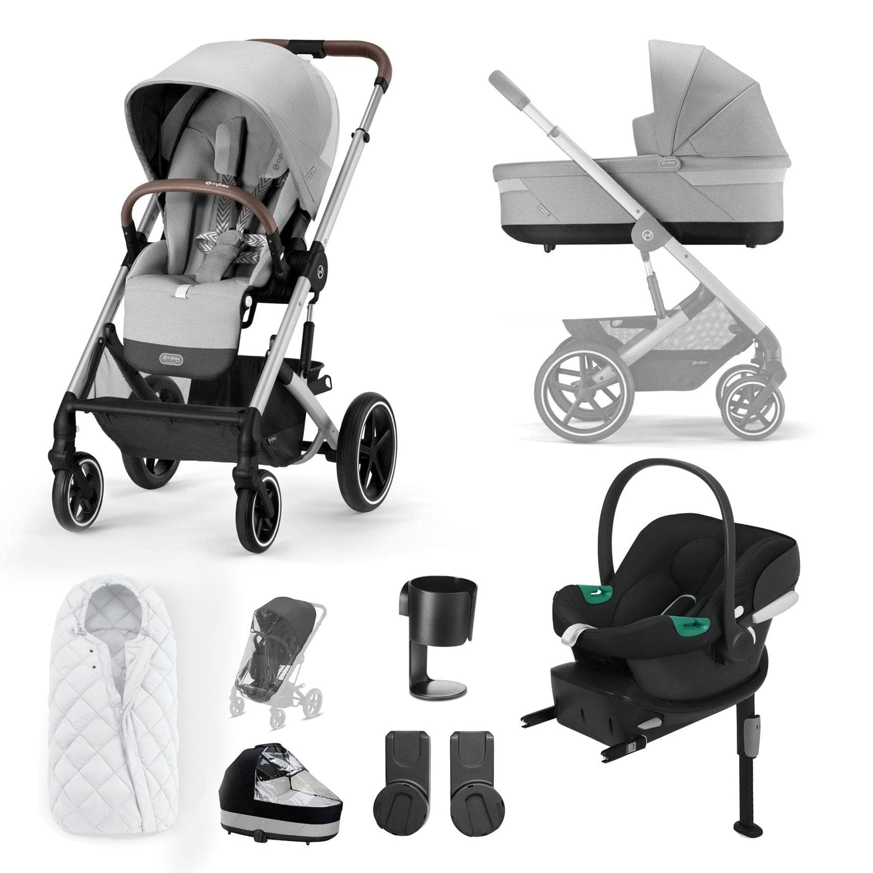 Cybex Travel Systems Cybex Balios S Lux Comfort Bundle - Silver/Lava Grey 127456-SLV-LAV-GRY