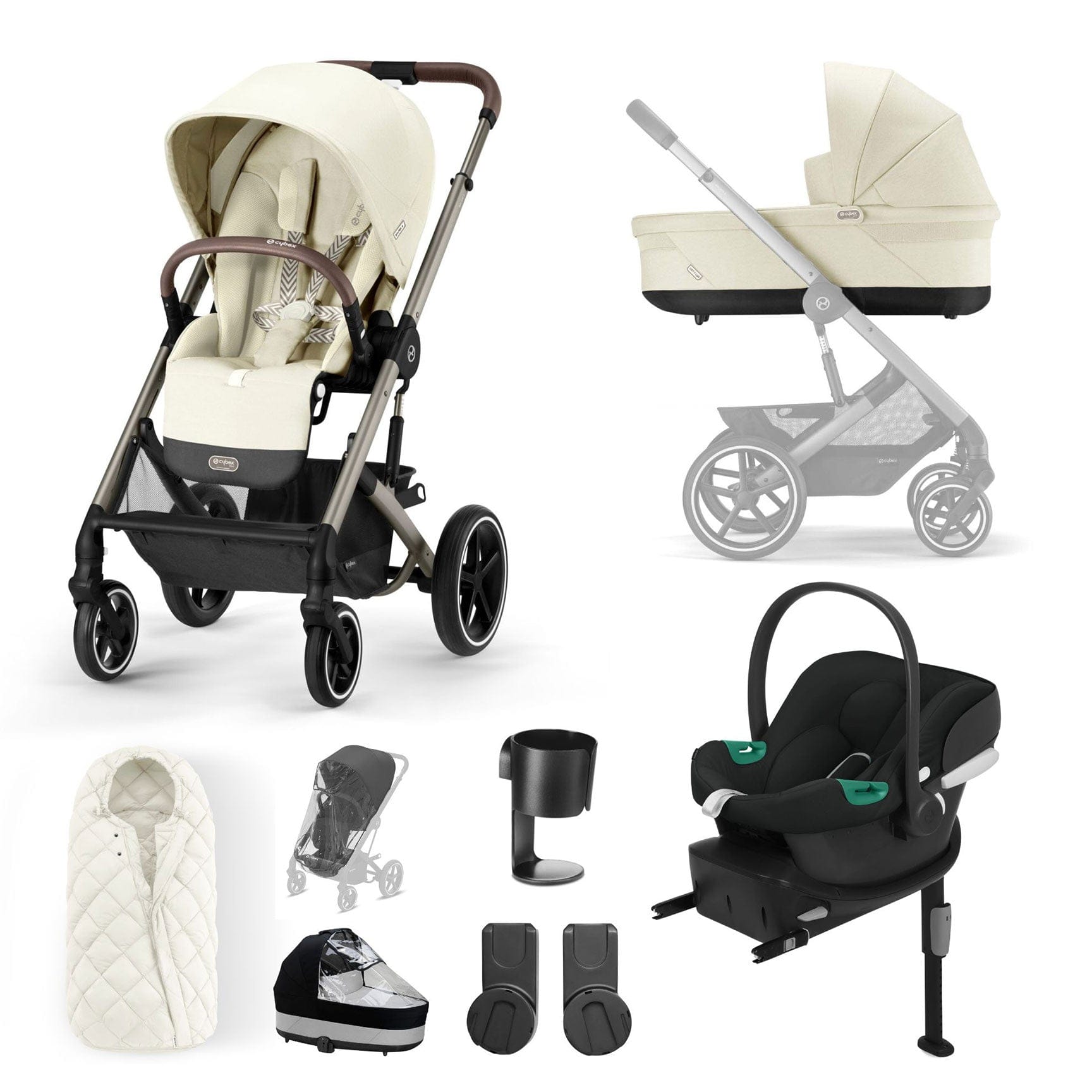 Cybex Travel Systems Cybex Balios Comfort Bundle - Taupe/Seashell Beige 127457-TPE-SEA-BEI