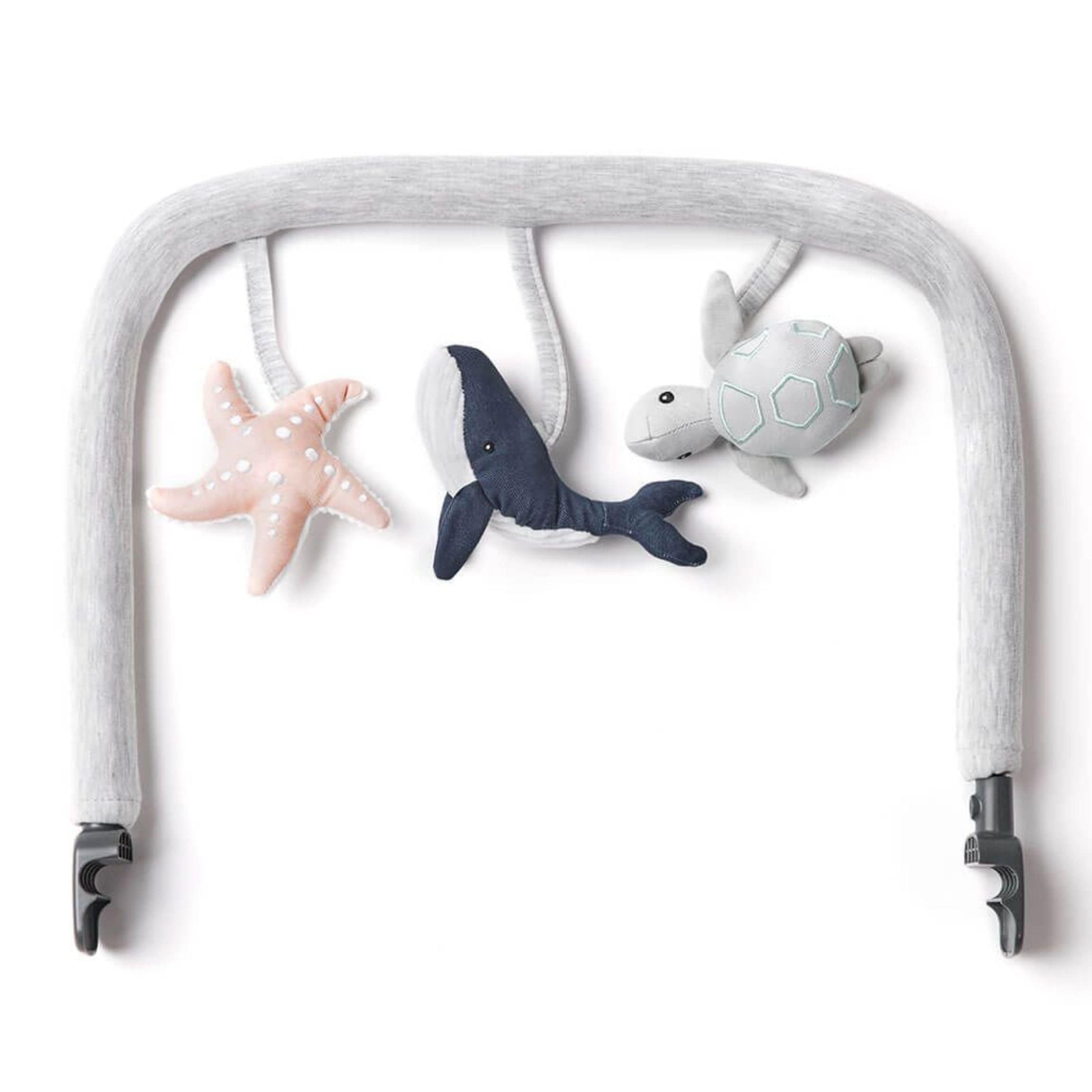 Ergobaby rocking bouncing cradles ErgoBaby Evolve Bouncer Toy Bar in Ocean Wonders EVLBNCTBOCNWND