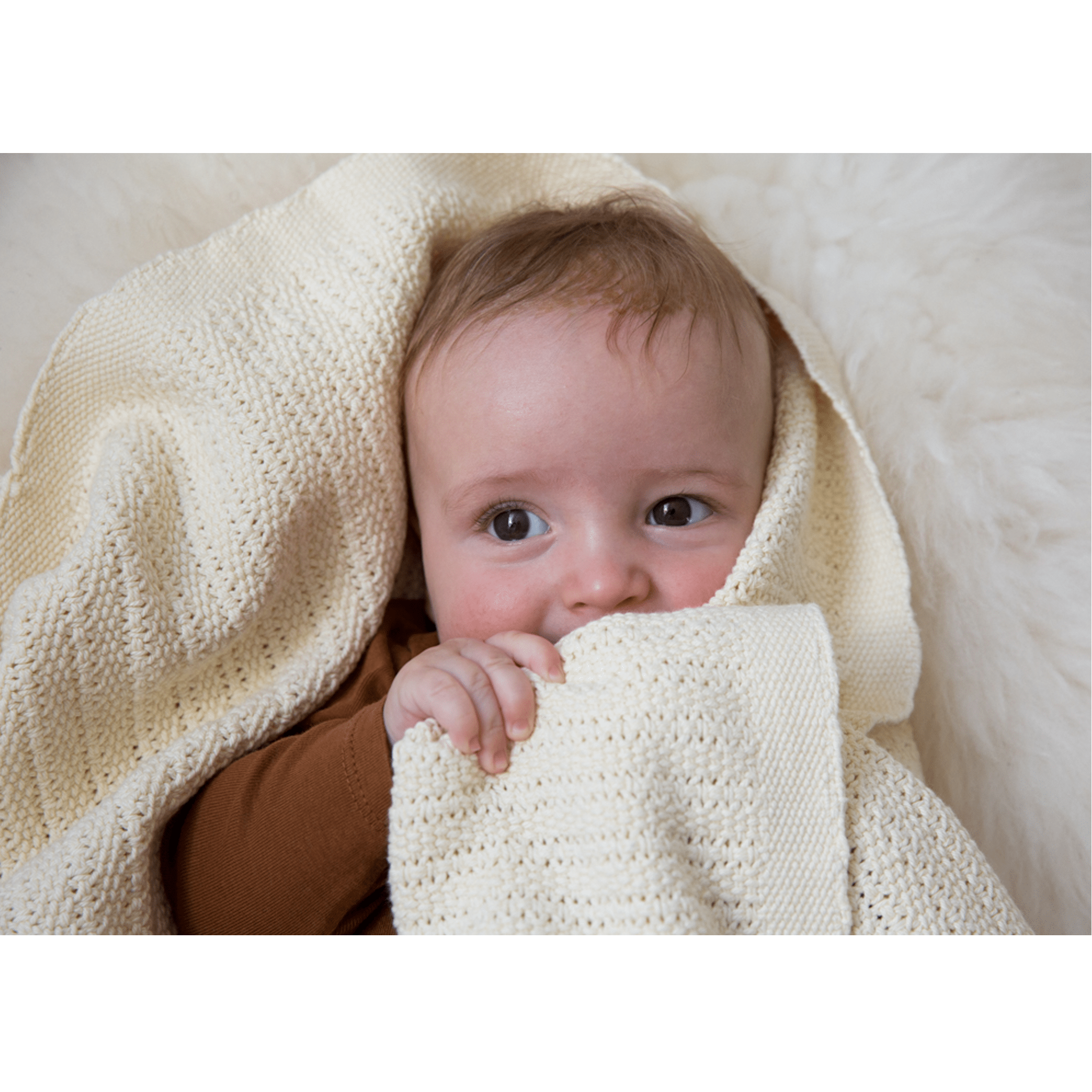 Hippychick blankets, swaddling & shawls Hippychick Cellular Baby Blanket Almond Cream MTH0001