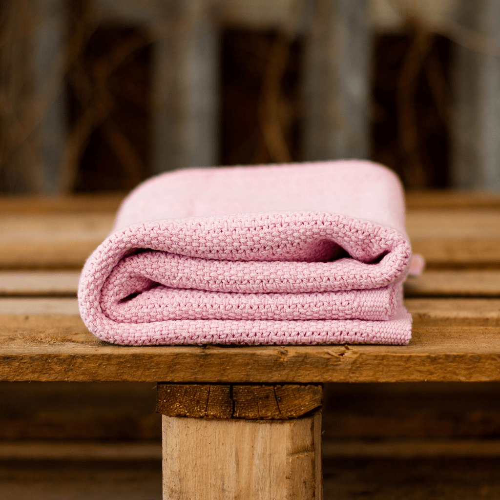 Hippychick blankets, swaddling & shawls Hippychick Cellular Baby Blanket Dusky Pink MTH0005