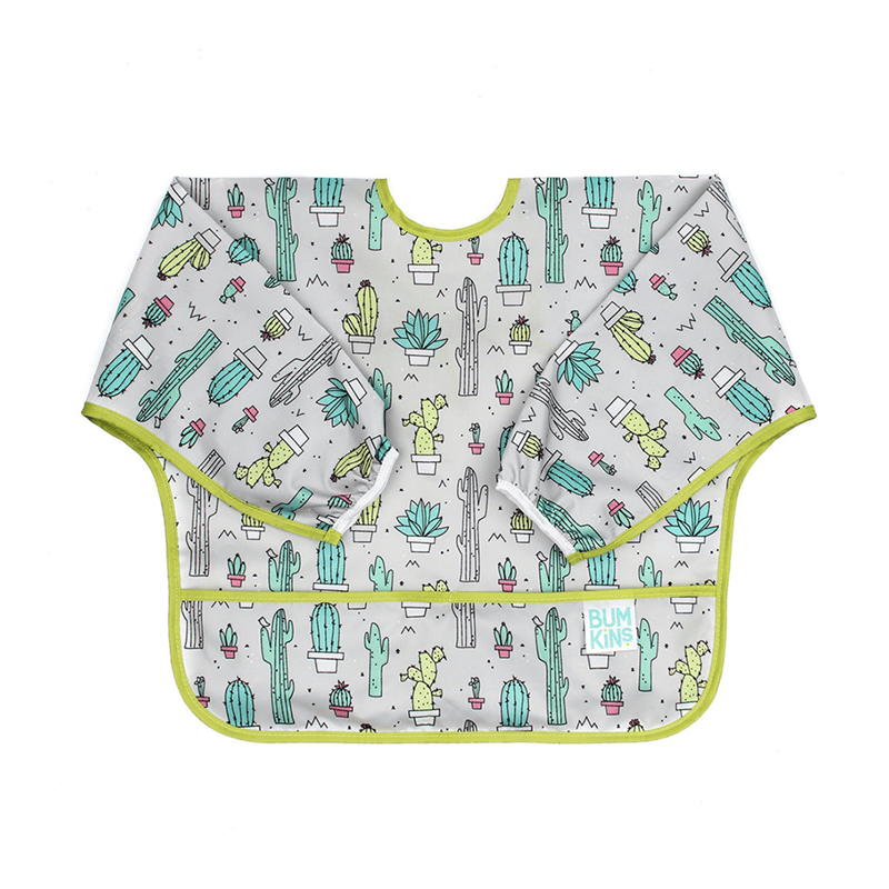 Bumkins Sleeved Bib Cacti