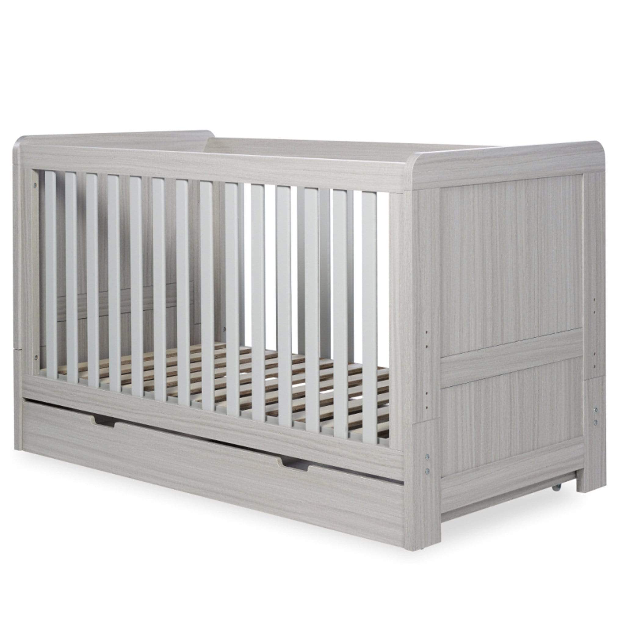 Ickle Bubba cot bed room sets Ickle Bubba Pembrey Cotbed, Under Drawer & Changing Unit Ash Grey