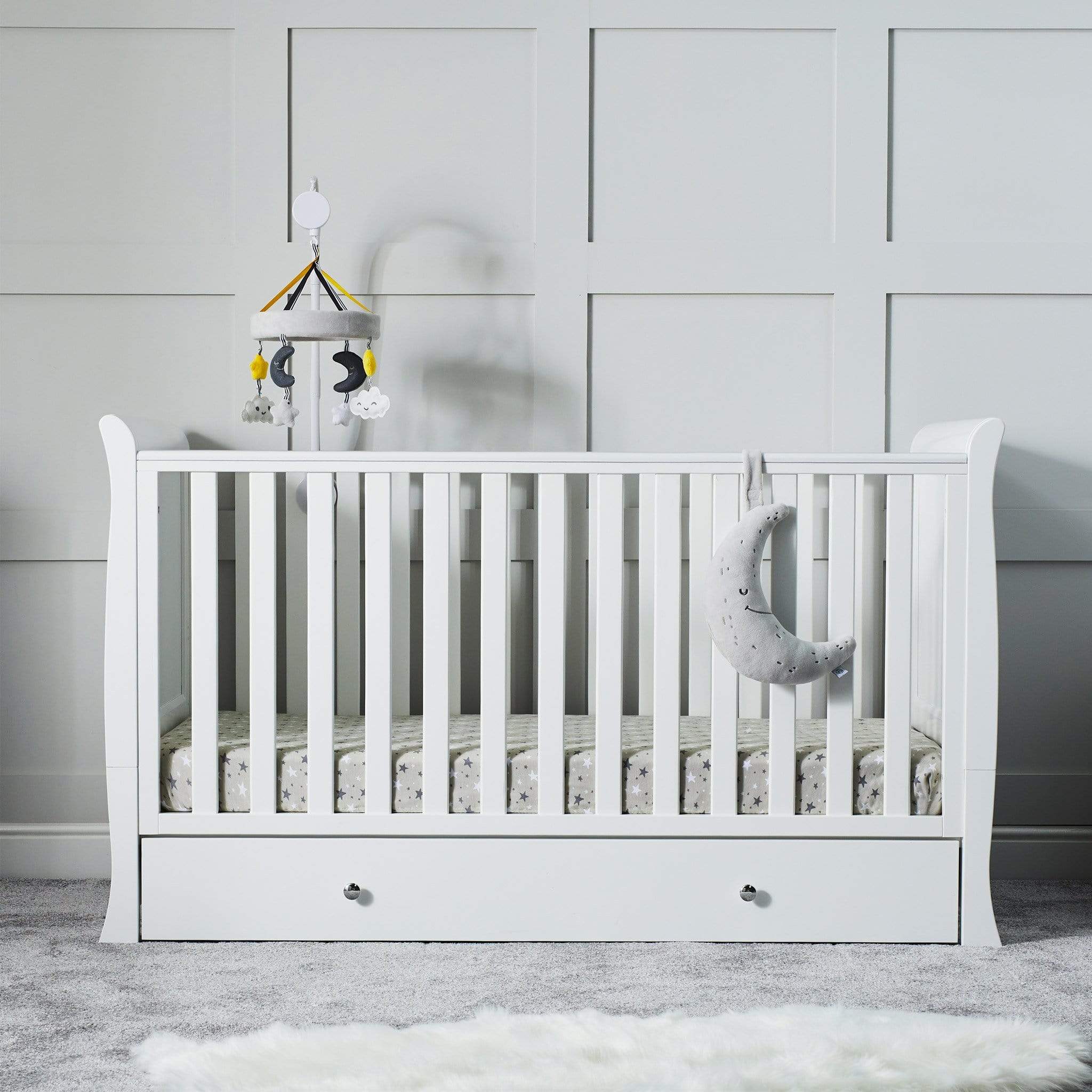 Ickle Bubba Cot Beds Ickle Bubba Snowdon Classic Cot Bed - White