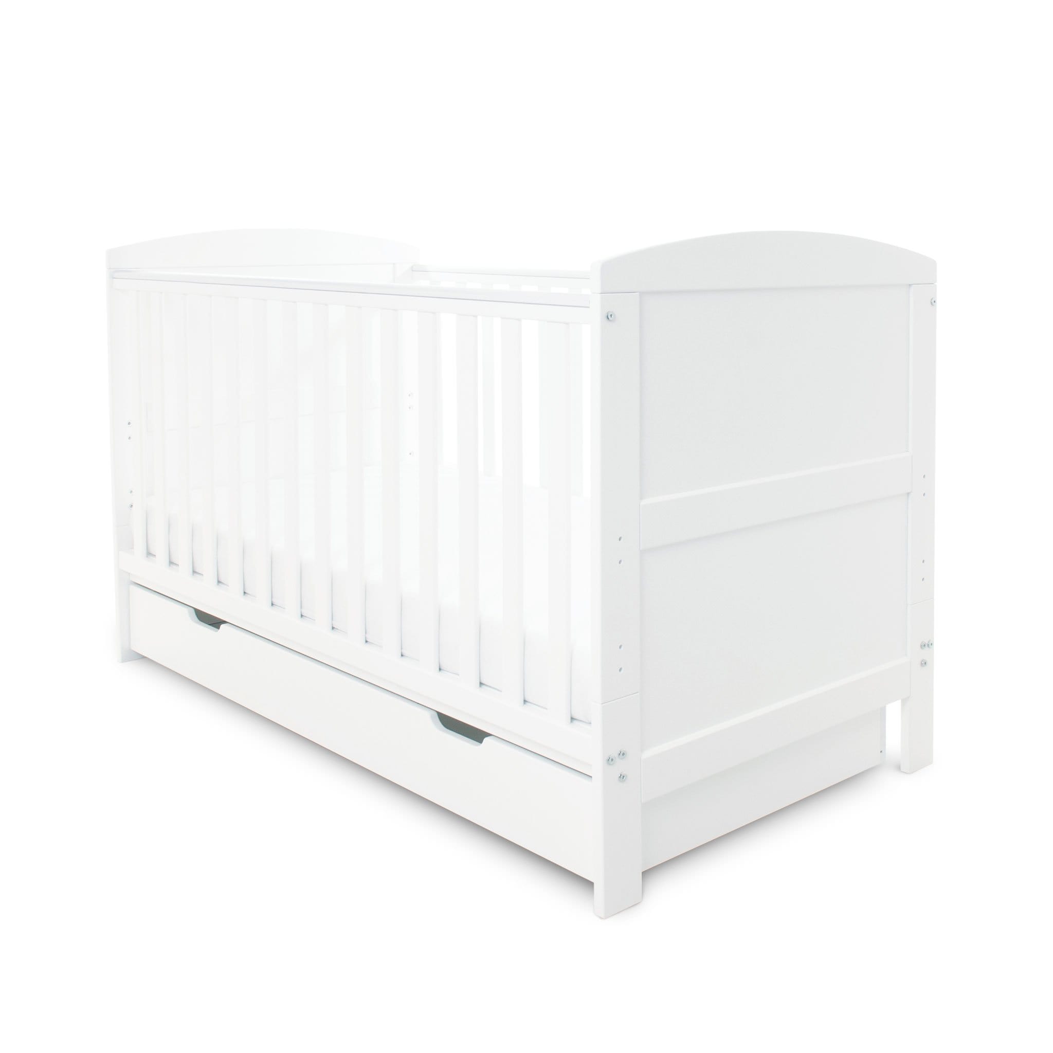 Ickle Bubba Cot Beds Ickle Bubba Coleby Classic Cot Bed with Under Drawer White 44-001-DRA-801