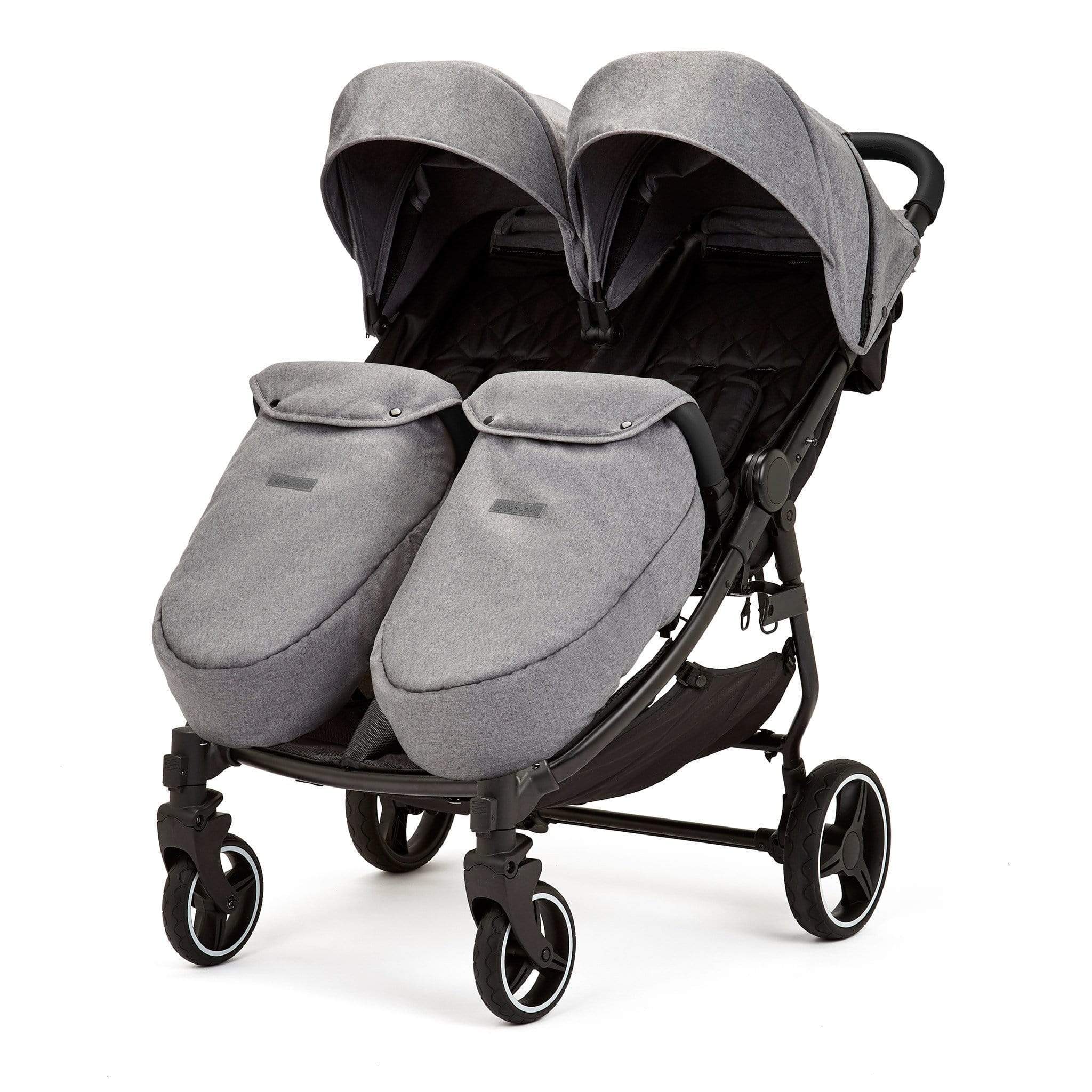 Ickle Bubba double buggies Ickle Bubba Venus Max Double Stroller Black/Space Grey/Black 16-004-200-014