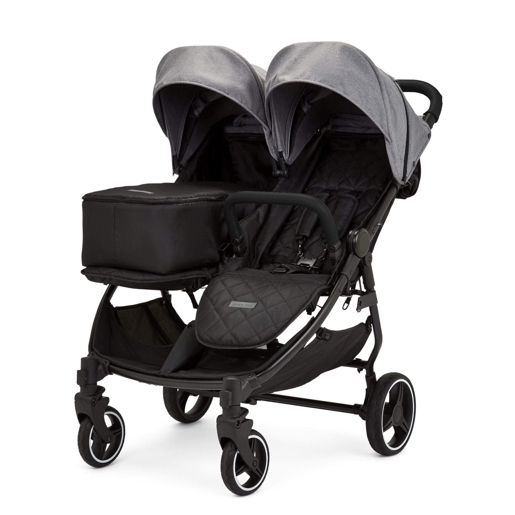 Ickle Bubba double buggies Ickle Bubba Venus Prime Double Stroller Black/Space Grey/Black 16-004-300-014