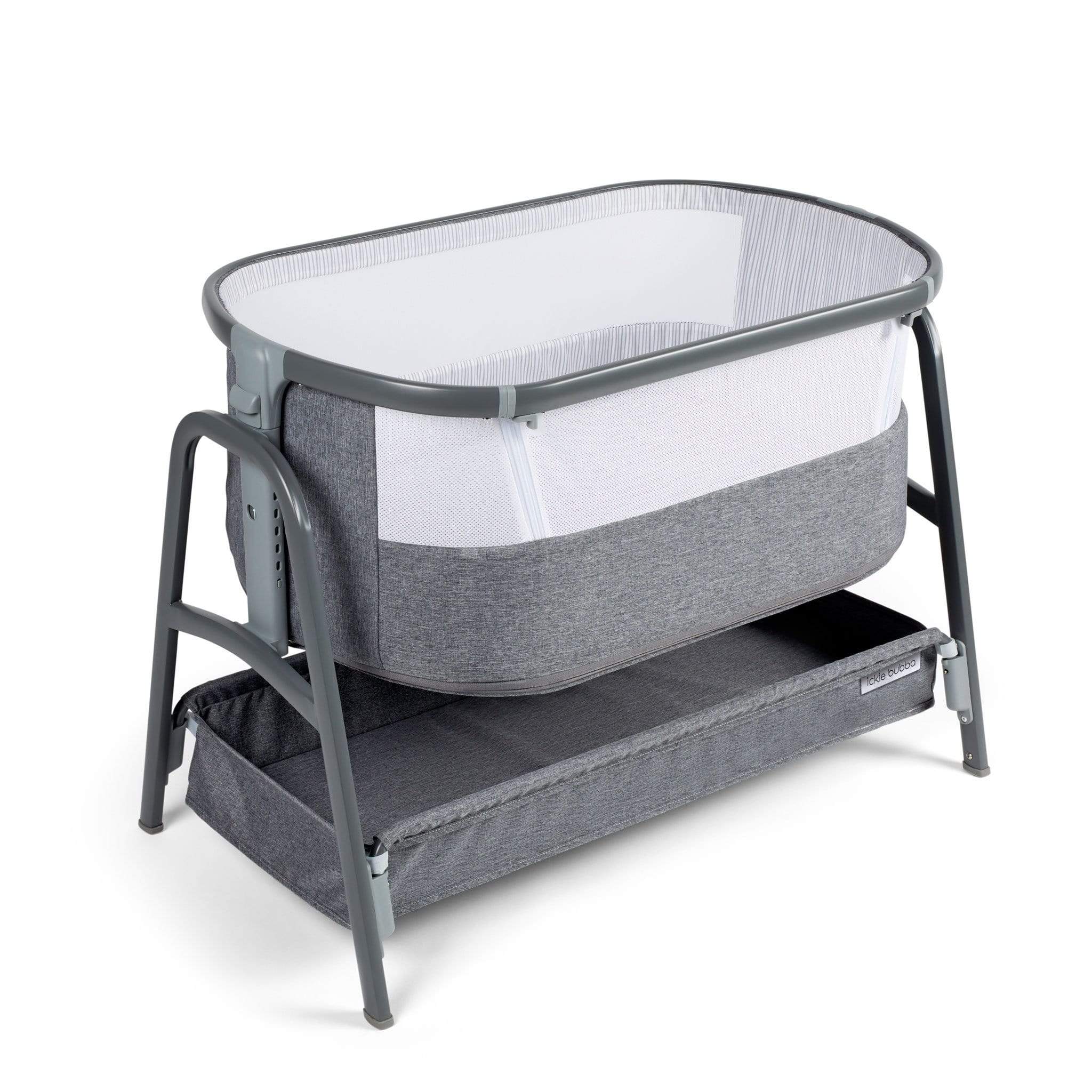 Ickle Bubba moses baskets Ickle Bubba Bubba&Me Bedside Crib Space Grey 40-001-000-860