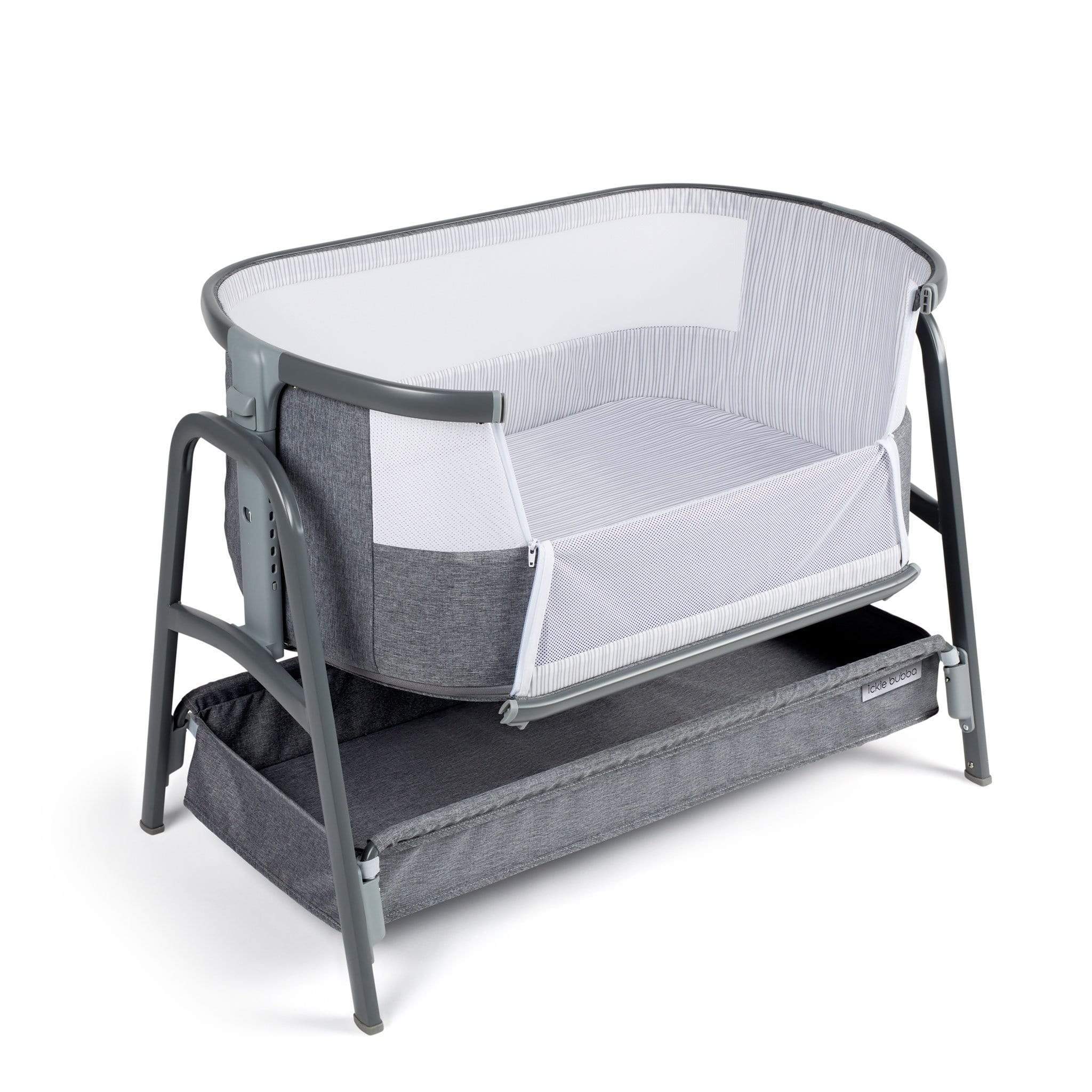 Ickle Bubba moses baskets Ickle Bubba Bubba&Me Bedside Crib Space Grey 40-001-000-860