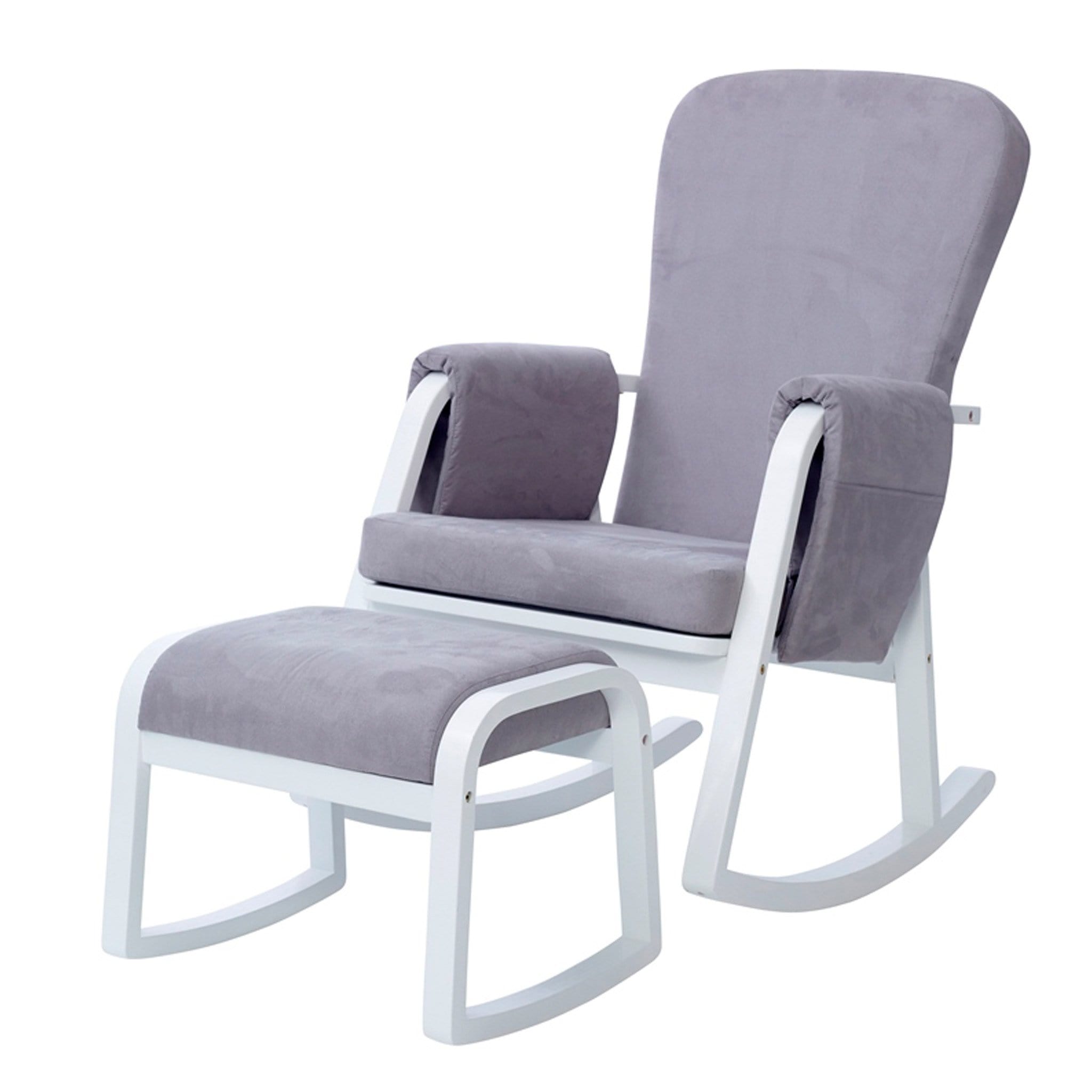 Ickle Bubba nursing chairs Ickle Bubba Dursley Rocking Chair and Stool Pearl Grey 48-005-000-840