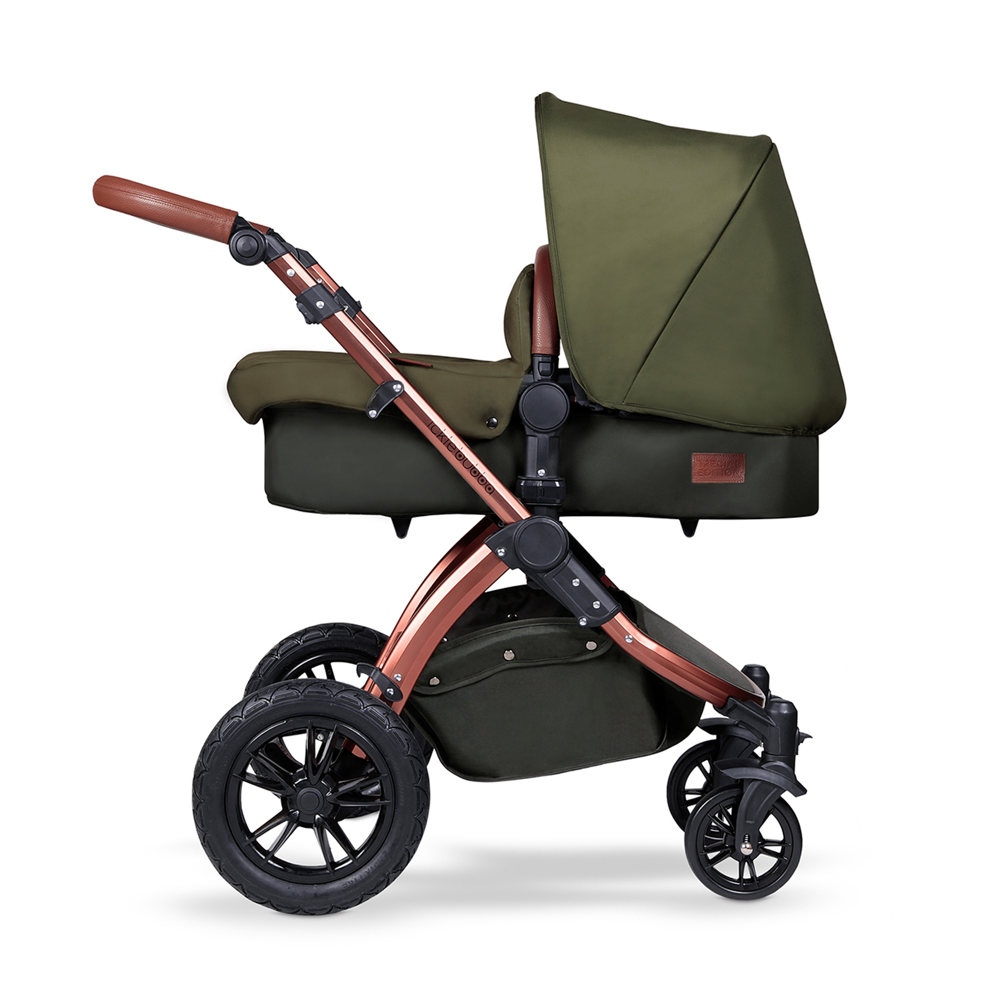 Ickle Bubba travel systems Ickle Bubba Stomp V4 Galaxy Travel System With Base Bronze/Woodland 10-004-200-022