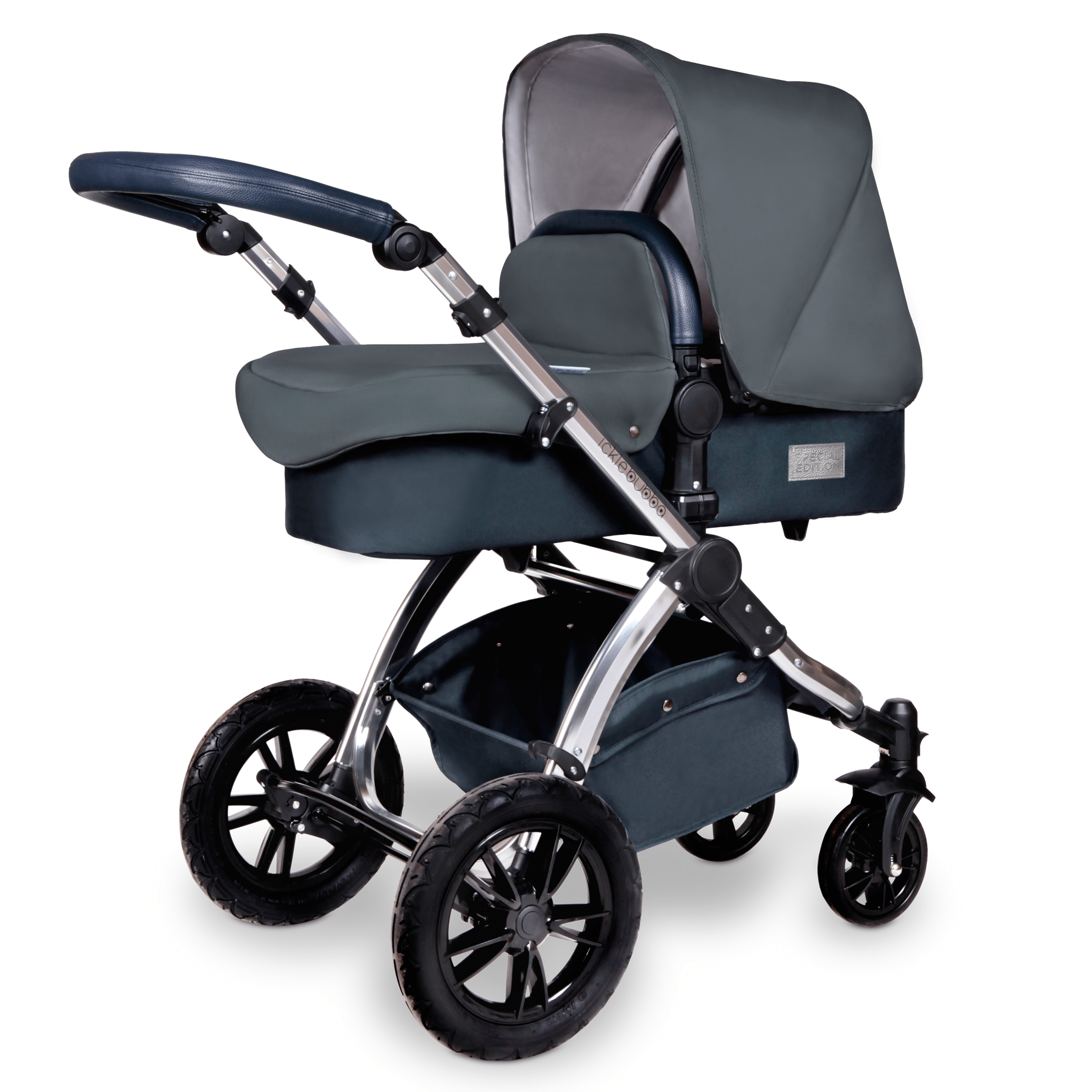 Ickle Bubba travel systems Ickle Bubba Stomp V4 Galaxy Travel System With Base Chrome/Blueberry 10-004-200-025