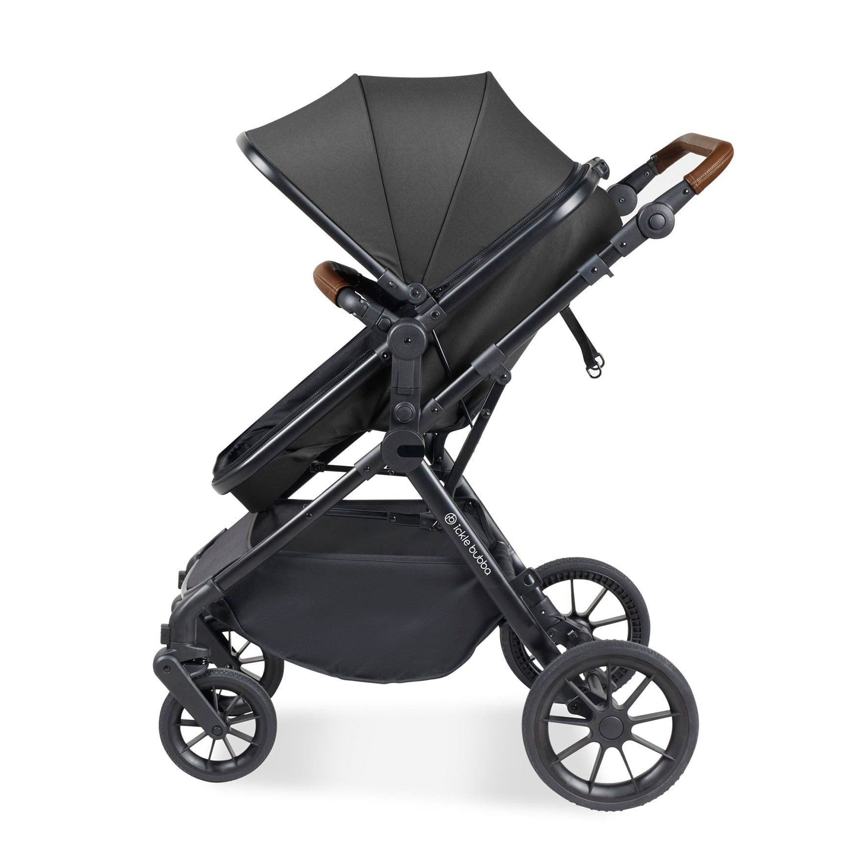 Ickle Bubba travel systems Ickle Bubba Cosmo All-in-One I-Size Travel System with Isofix Base - Black/Graphite Grey 10-007-300-007