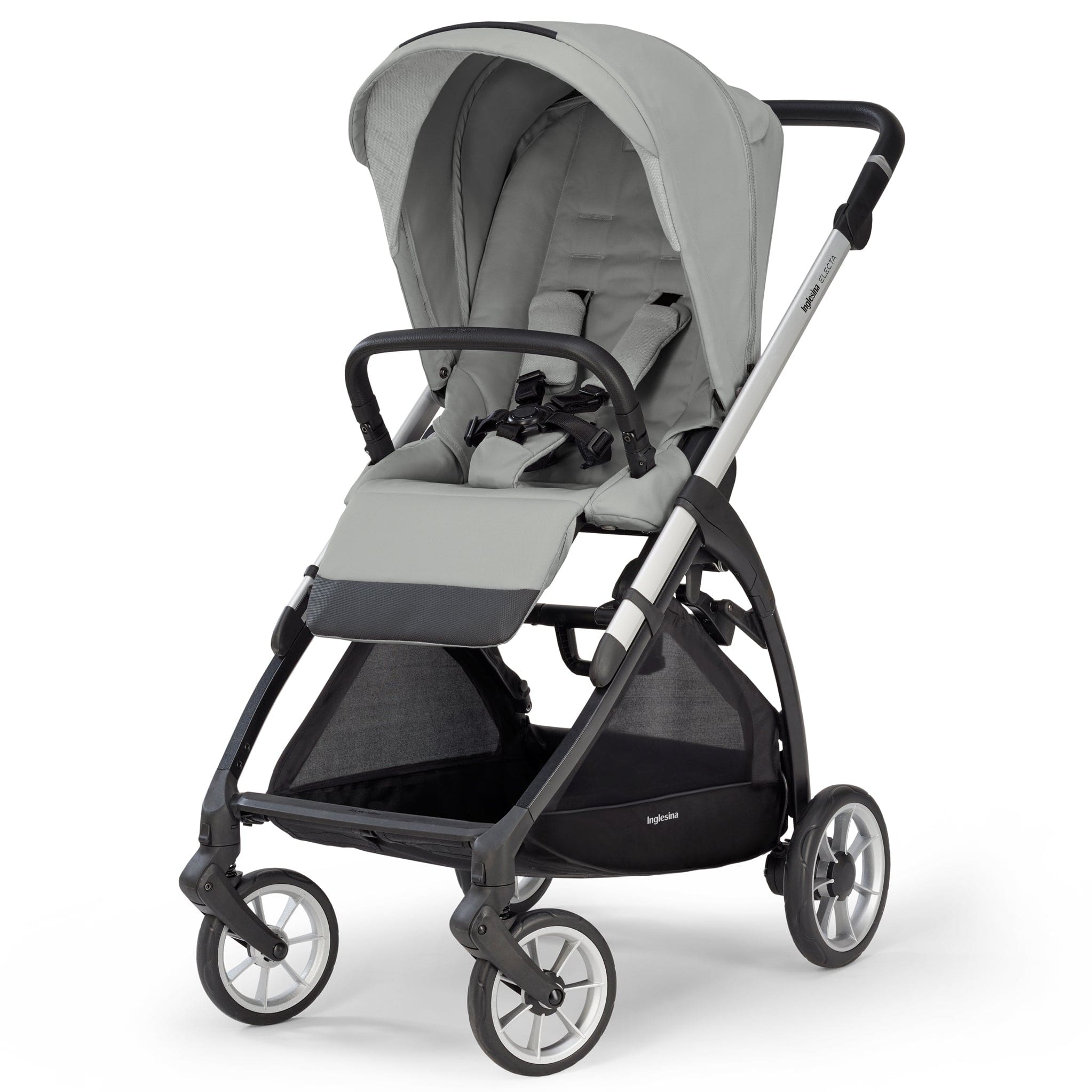 Inglesina travel systems Inglesina Electa System Quattro in Greenwich Silver with Darwin car seat and i-Size base ELC-GRE-SIL