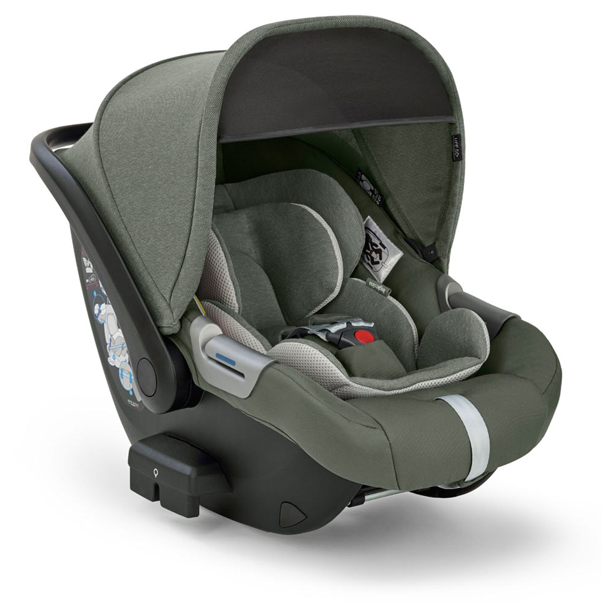 Inglesina travel systems Inglesina Electa System Quattro in Tribeca Green with Darwin car seat and i-Size base ELC-TRI-GRE