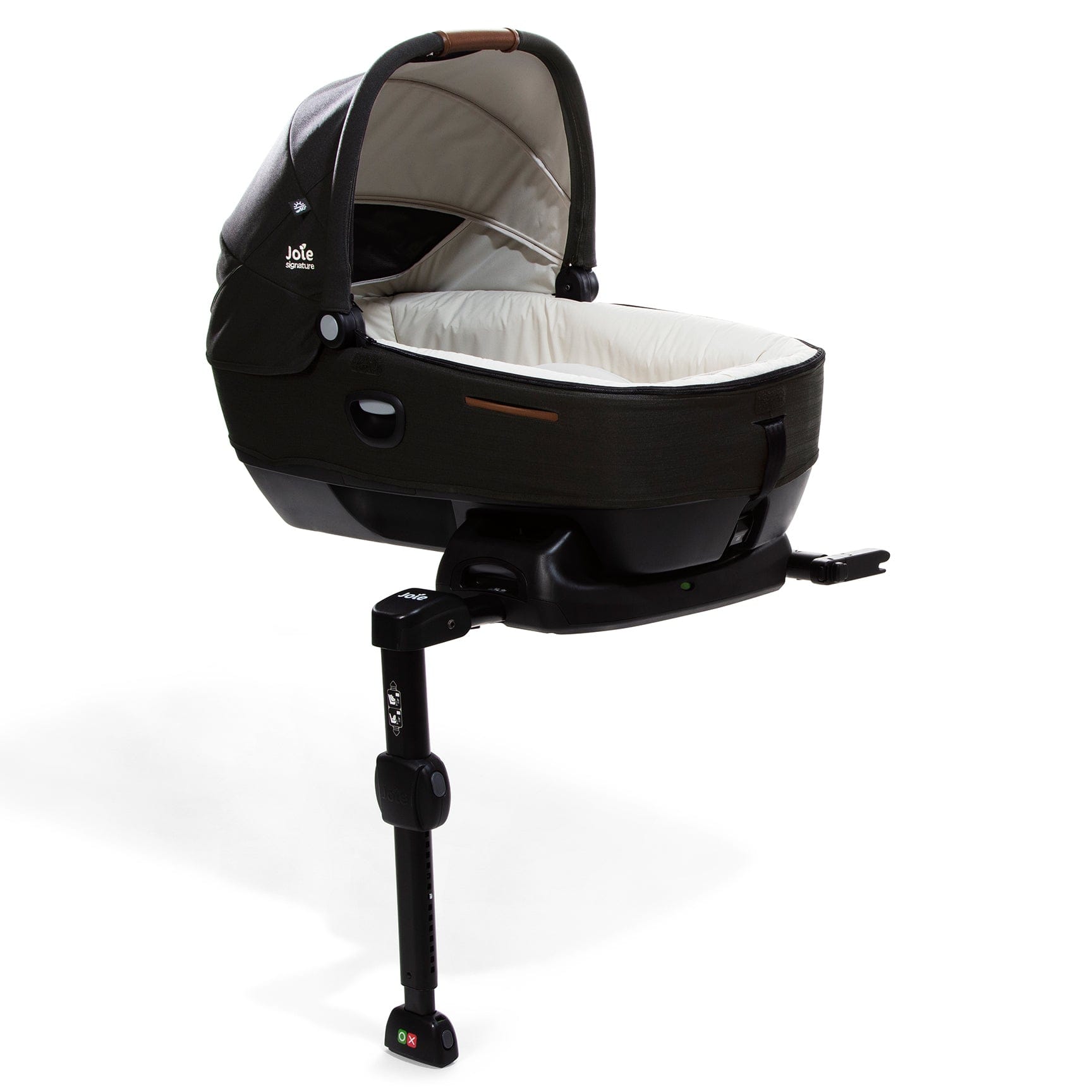 Joie lie flat car seats Joie Calmi Car Cot Bed & I-Base Encore - Eclipse 12218-ECI