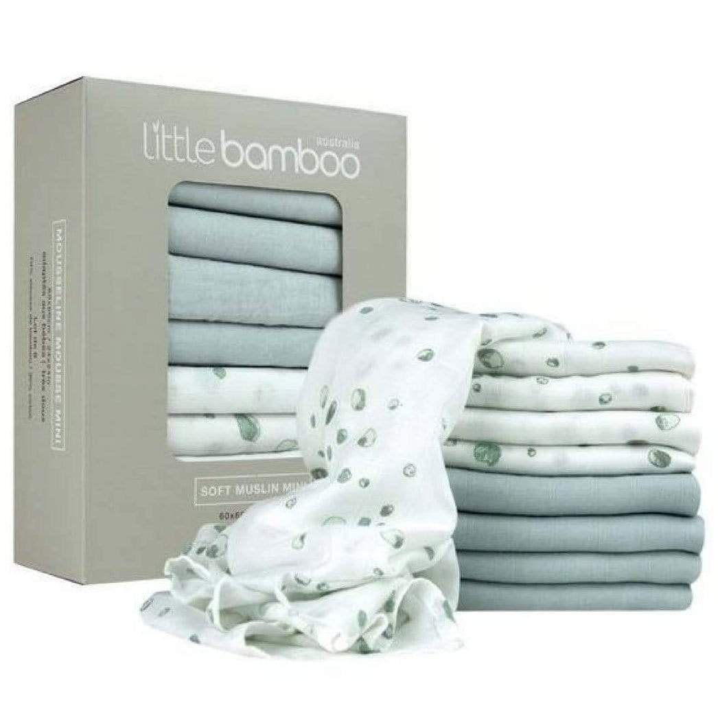 Little Bamboo muslins Little Bamboo Pack of 8 Muslin Squares Whisper 19-01-007