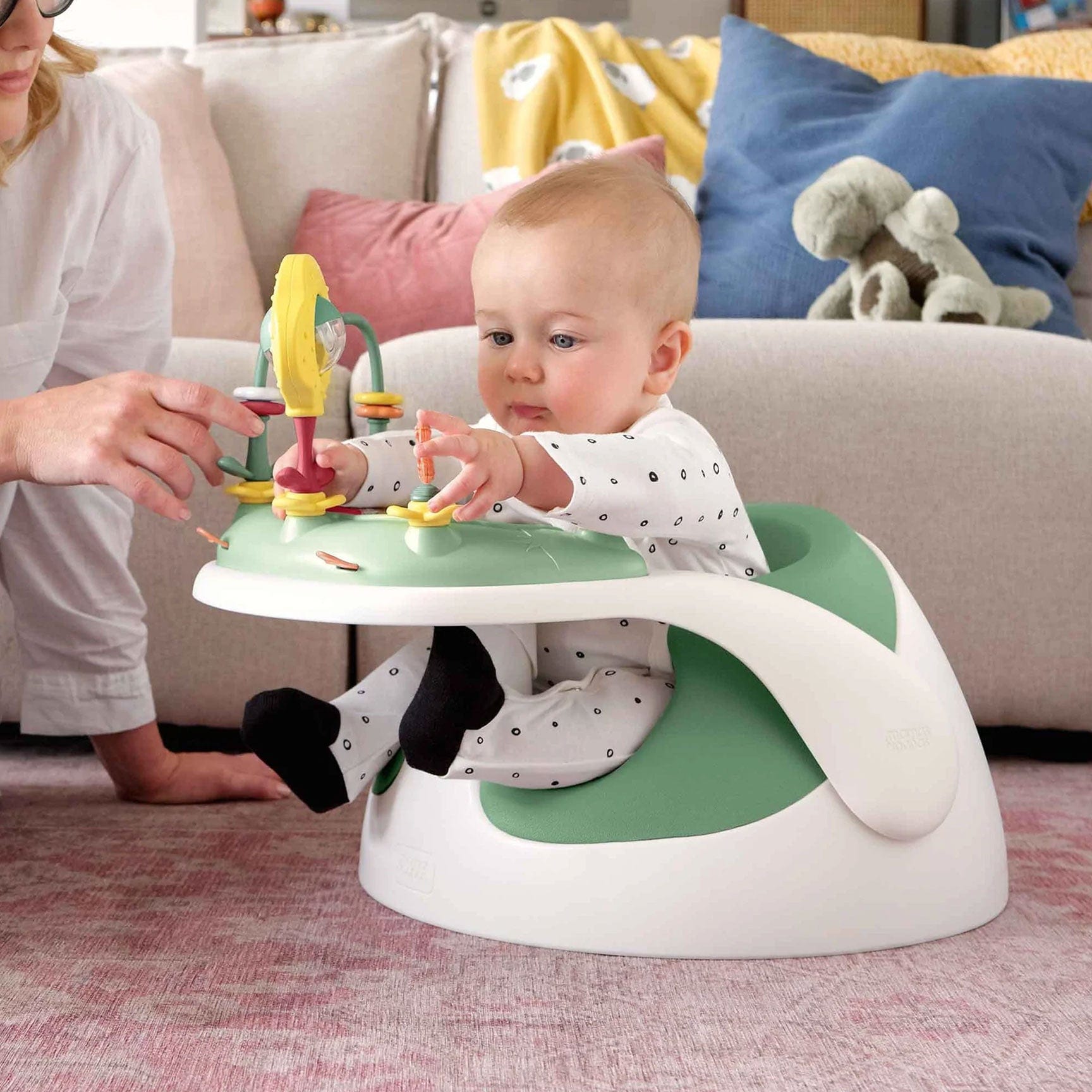 Mamas & Papas baby low chairs Mamas & Papas Baby Snug Activity with Tray - Eucalyptus 4126L7600