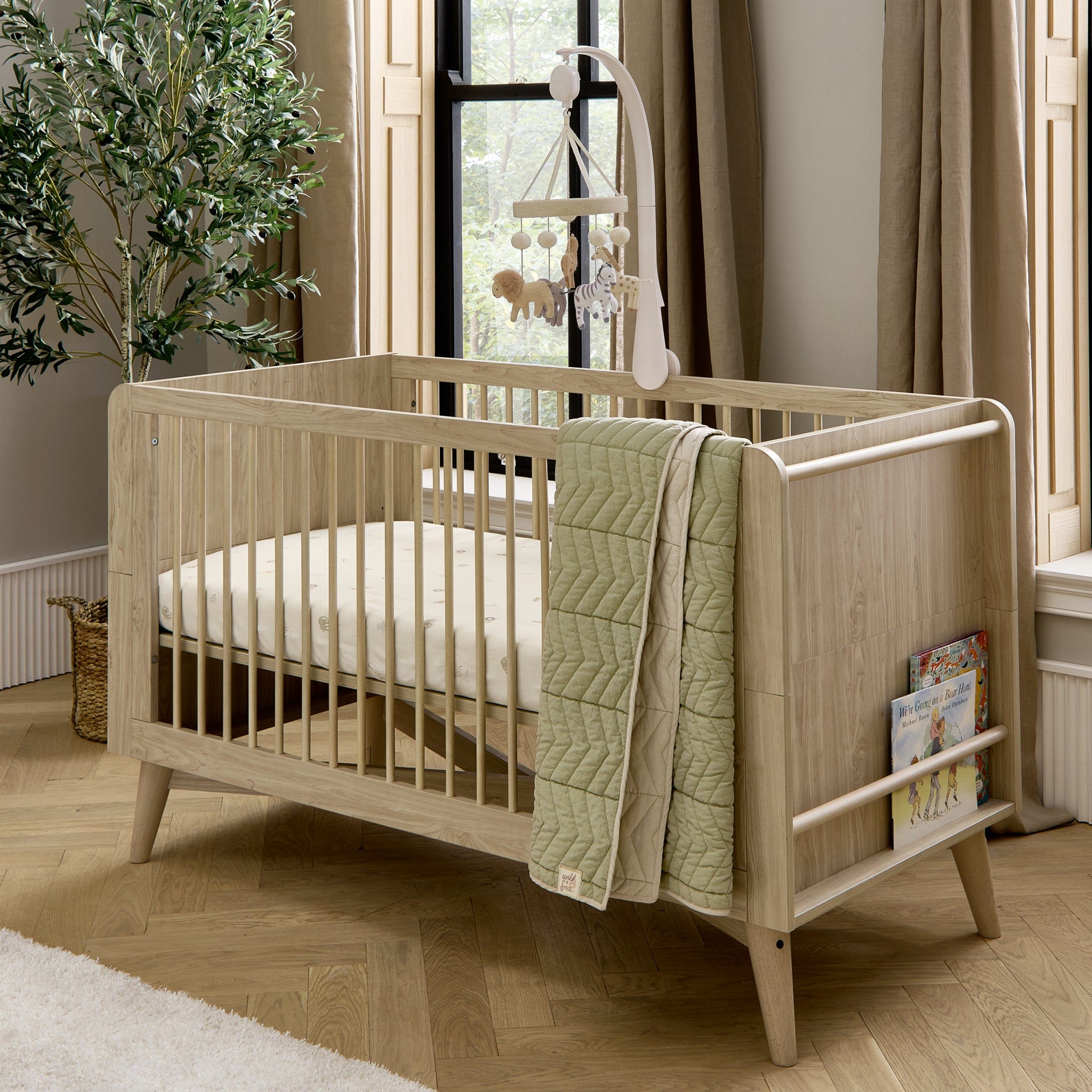 Mamas & Papas cot bed room sets Mamas & Papas Coxley 3 Piece Cotbed Range in Natural/Olive