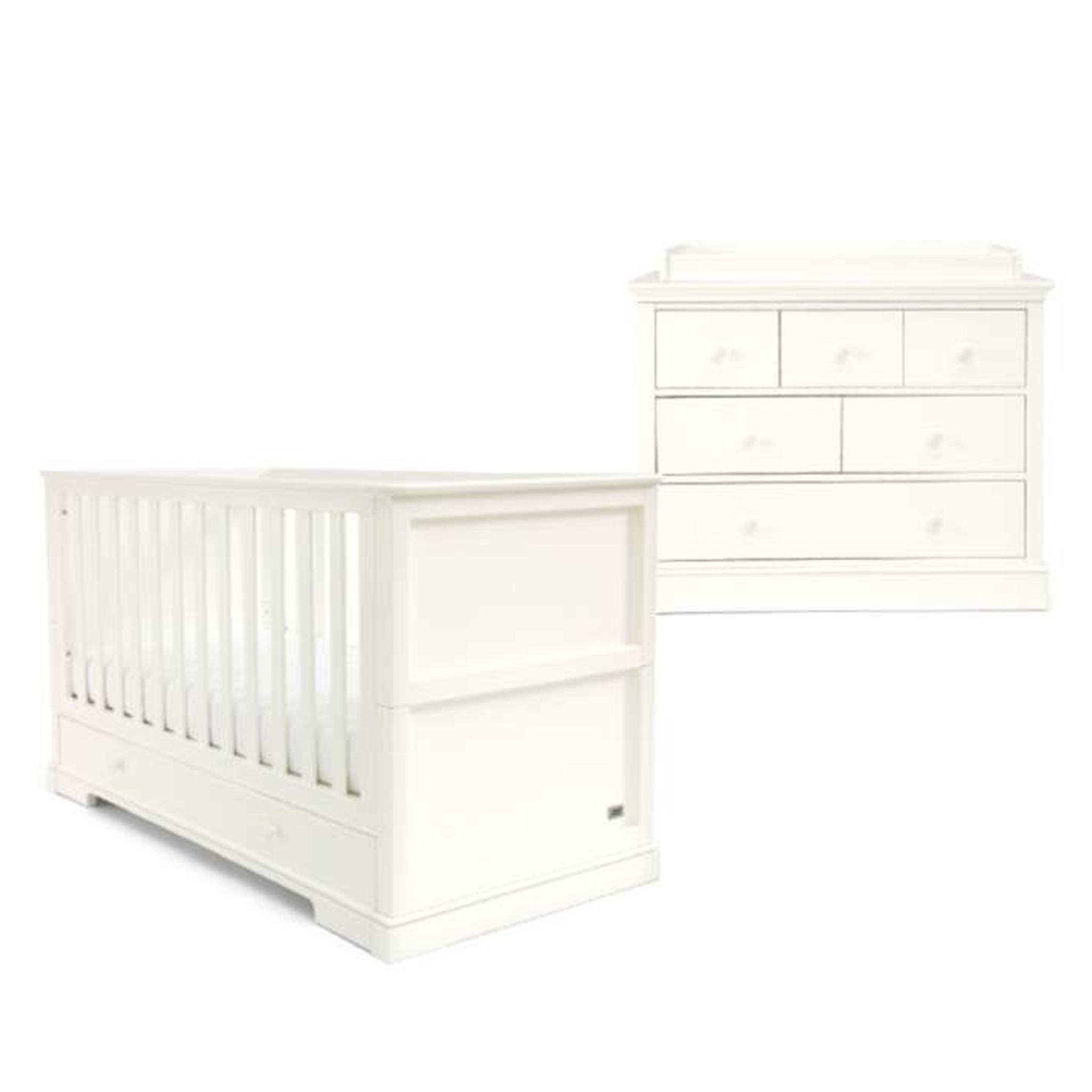 Mamas & Papas Oxford 2 Piece Cot Bed Roomset White