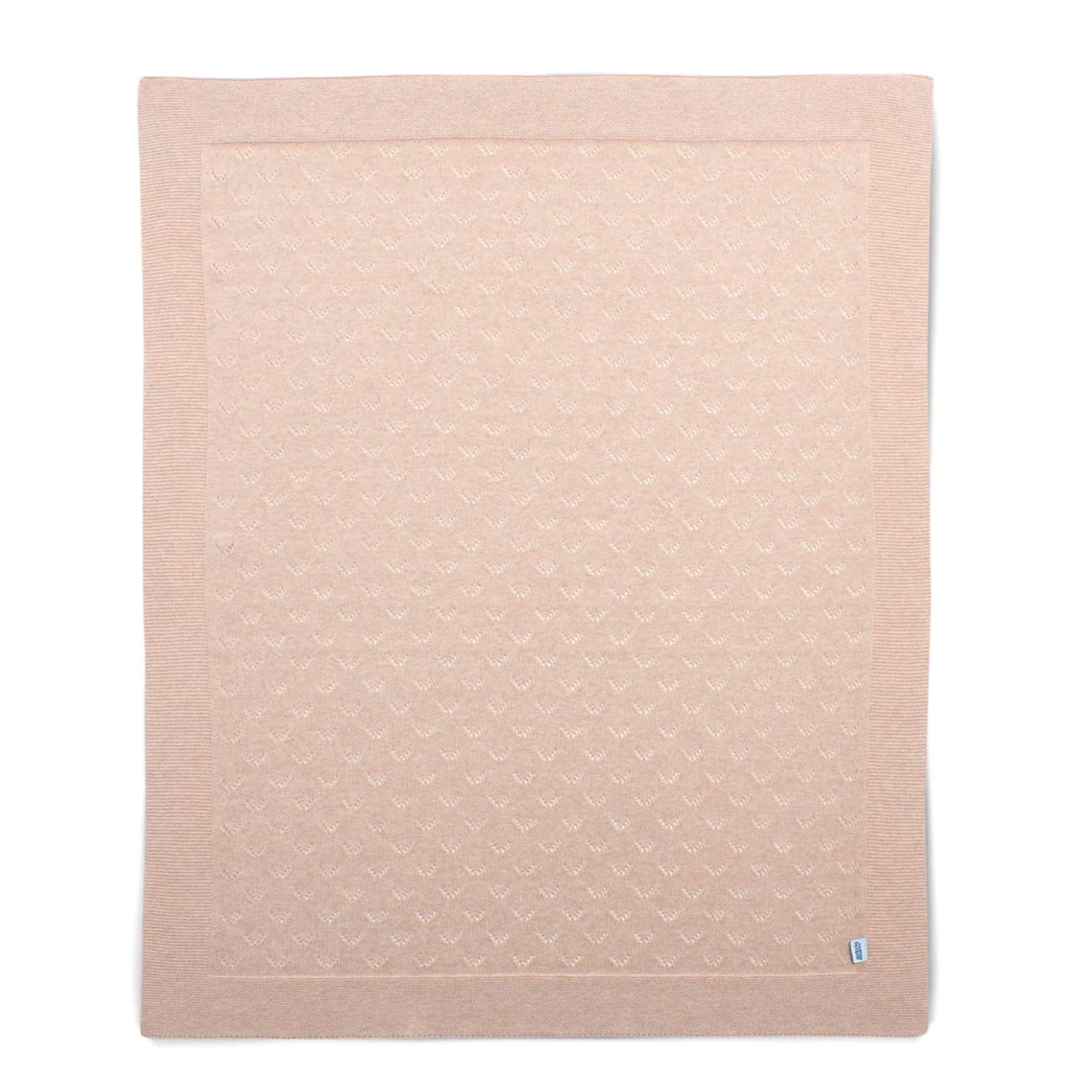 Mamas & Papas Cot & Cot Bed Blankets Mamas & Papas Knitted Blanket Small - Pink Pointelle 7883GY001