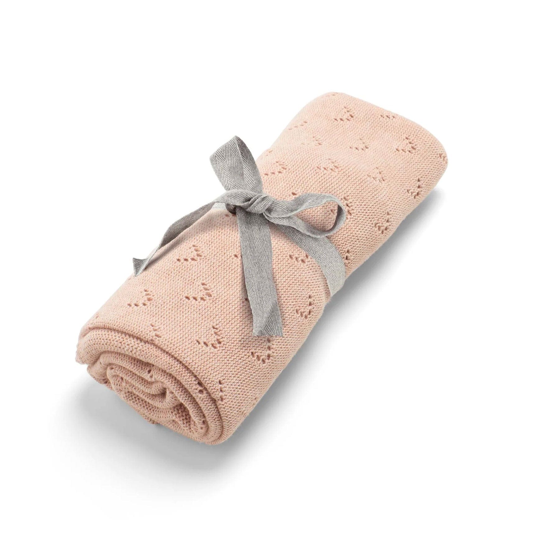 Mamas & Papas Cot & Cot Bed Blankets Mamas & Papas Knitted Blanket Small - Pink Pointelle 7883GY001