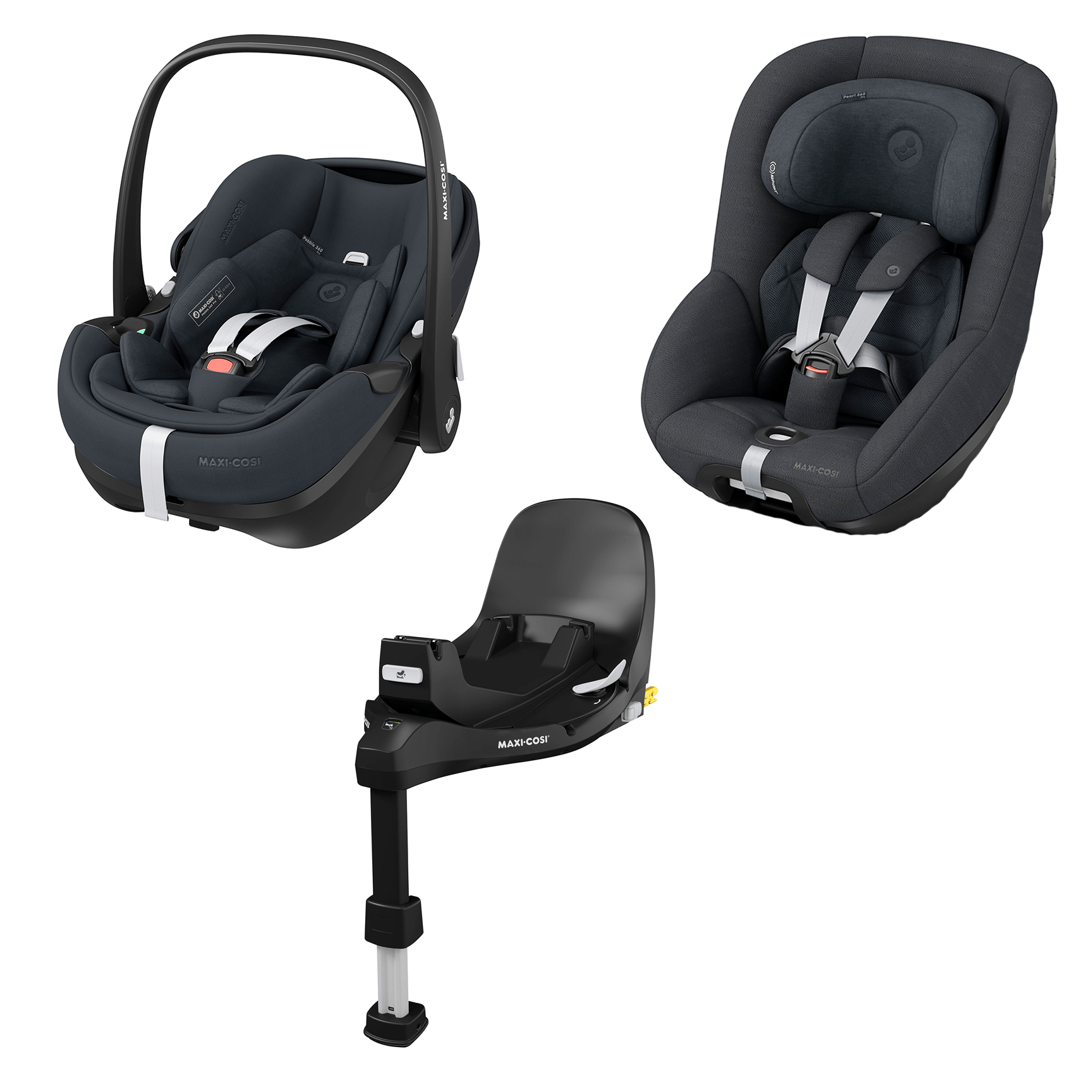 Maxi-Cosi baby car seats Maxi-Cosi 360 Family Pro Bundle - Essential Graphite KF54500000