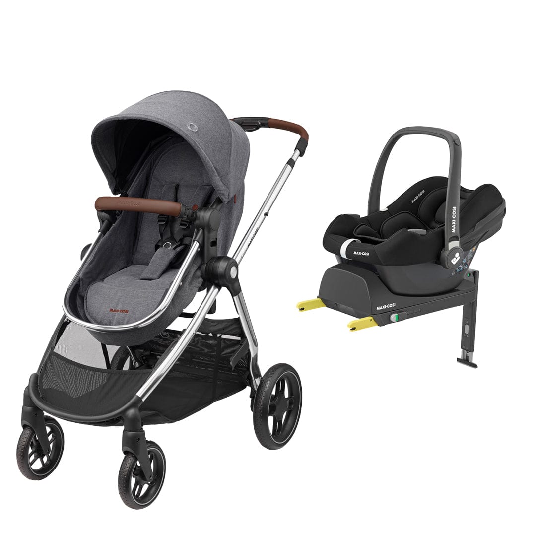 Maxi-Cosi travel systems Maxi-Cosi Zelia Luxe with Cabriofix i-Size & Base Travel System in Twillic Grey 11072-TWI-GRY