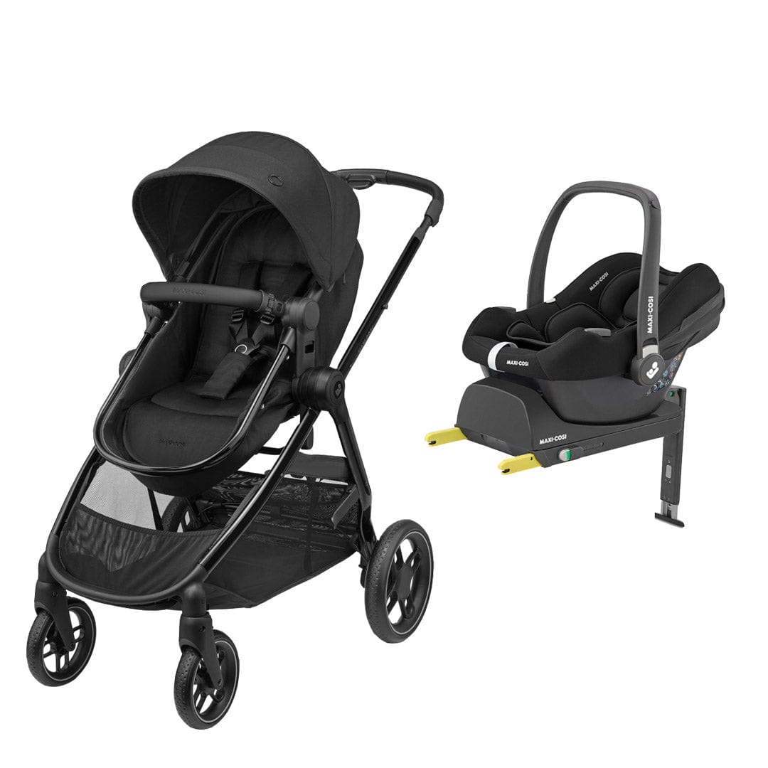 Maxi-Cosi travel systems Maxi-Cosi Zelia Luxe Cabriofix i-Size & Base Travel System in Twillic Black