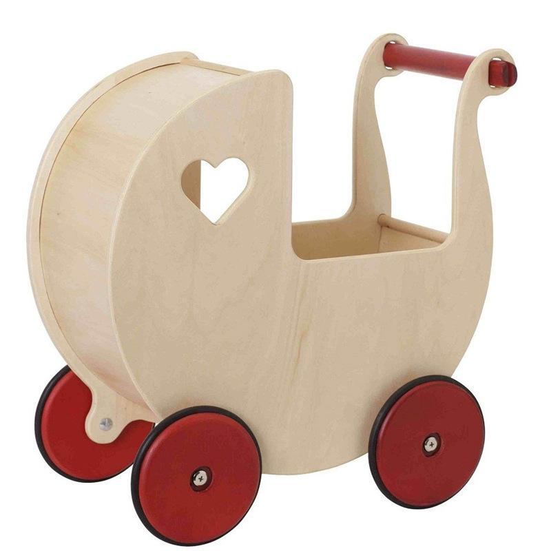 Moover Wooden Dolls Pram Natural