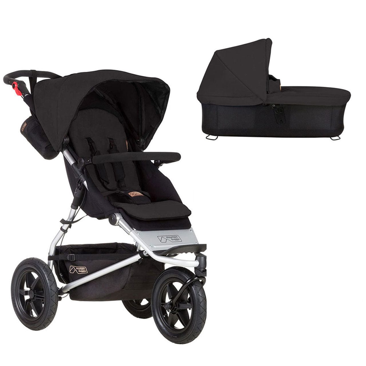 Mountain Buggy Baby Strollers Mountain Buggy Urban Jungle Pushchair with Free Carrycot - Black 12203-BLK