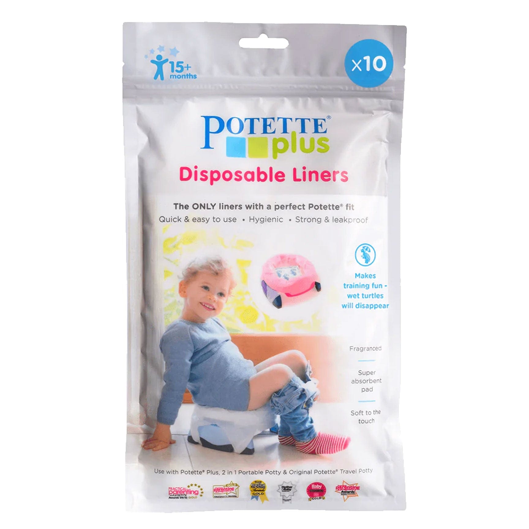 Potette Potty Training Pottete Plus Liners x 10 POLP-10