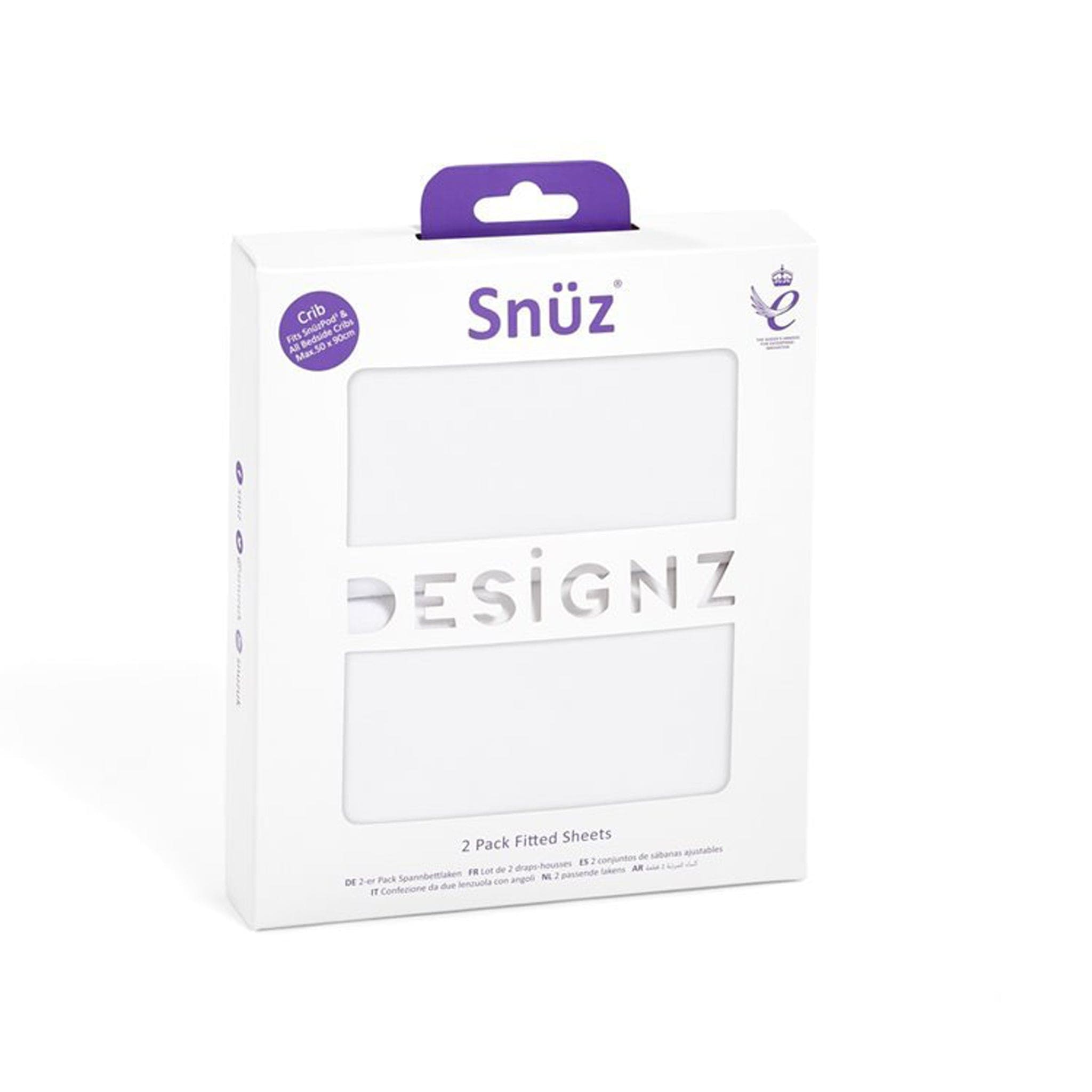 SnuzPod cot sheets SnüzPod Fitted Crib Sheets 2pk White