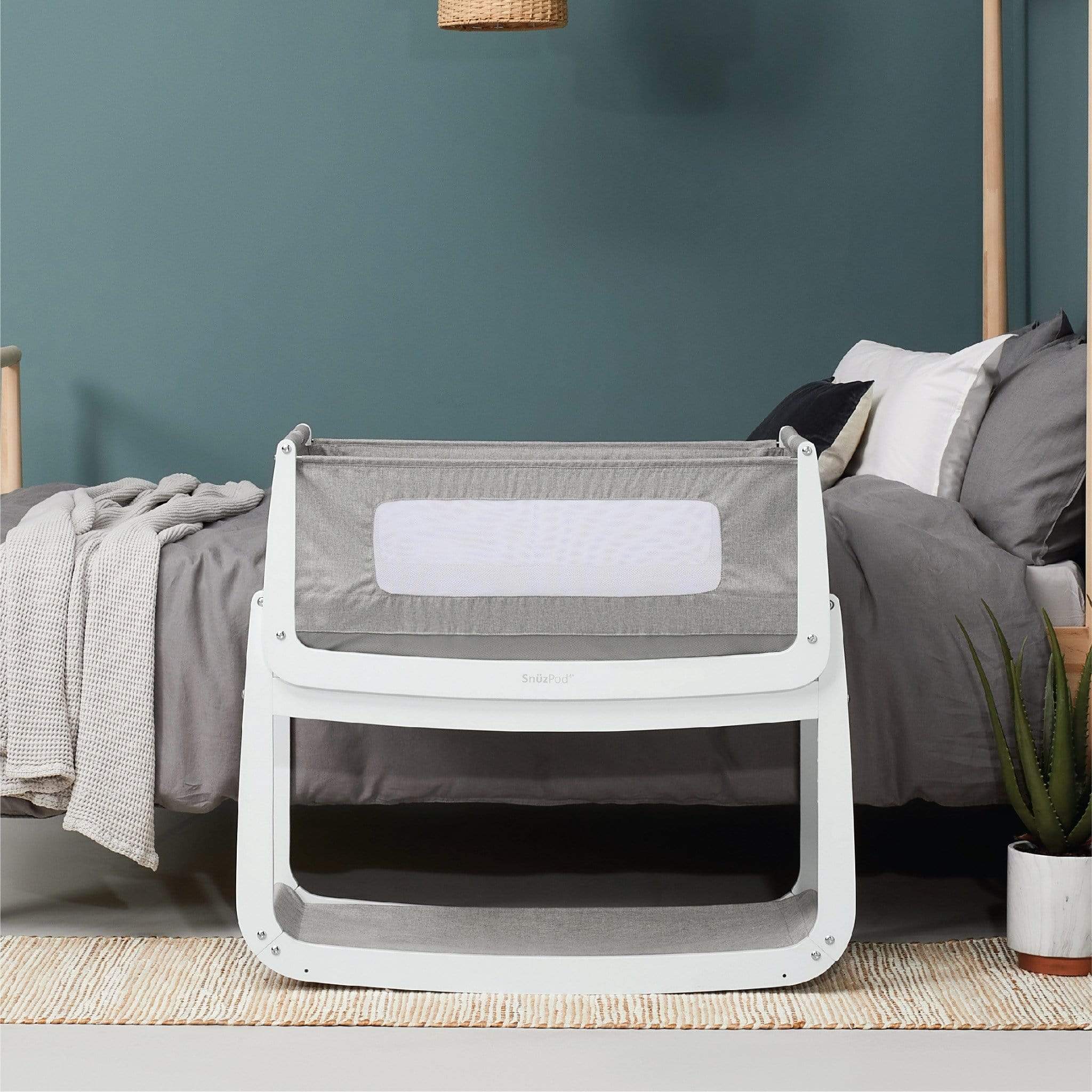 SnuzPod cribs SnüzPod 4 Bedside Crib Dusk Grey FN014A