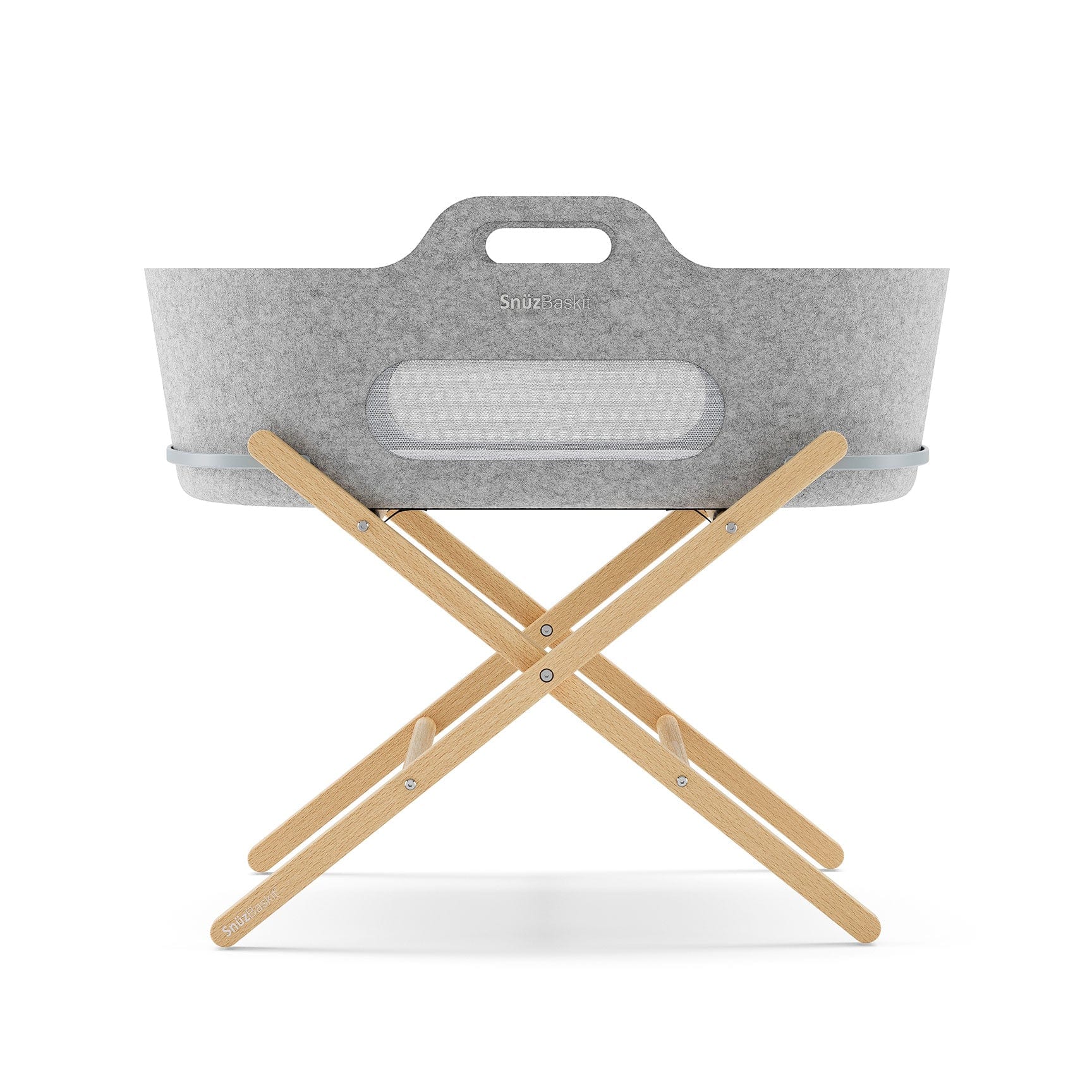 SnuzPod moses baskets SnüzPod Baskit with Natural Stand in Light Grey FSB001AA