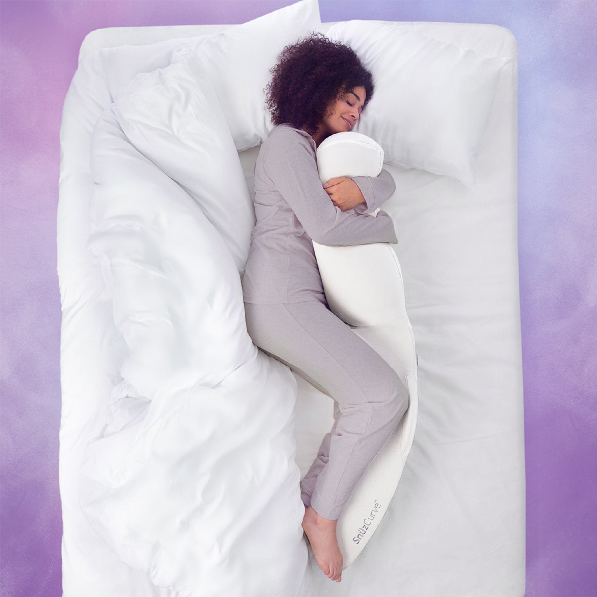 SnuzPod SnüzCurve Pregnancy Pillow in White PP01SCA
