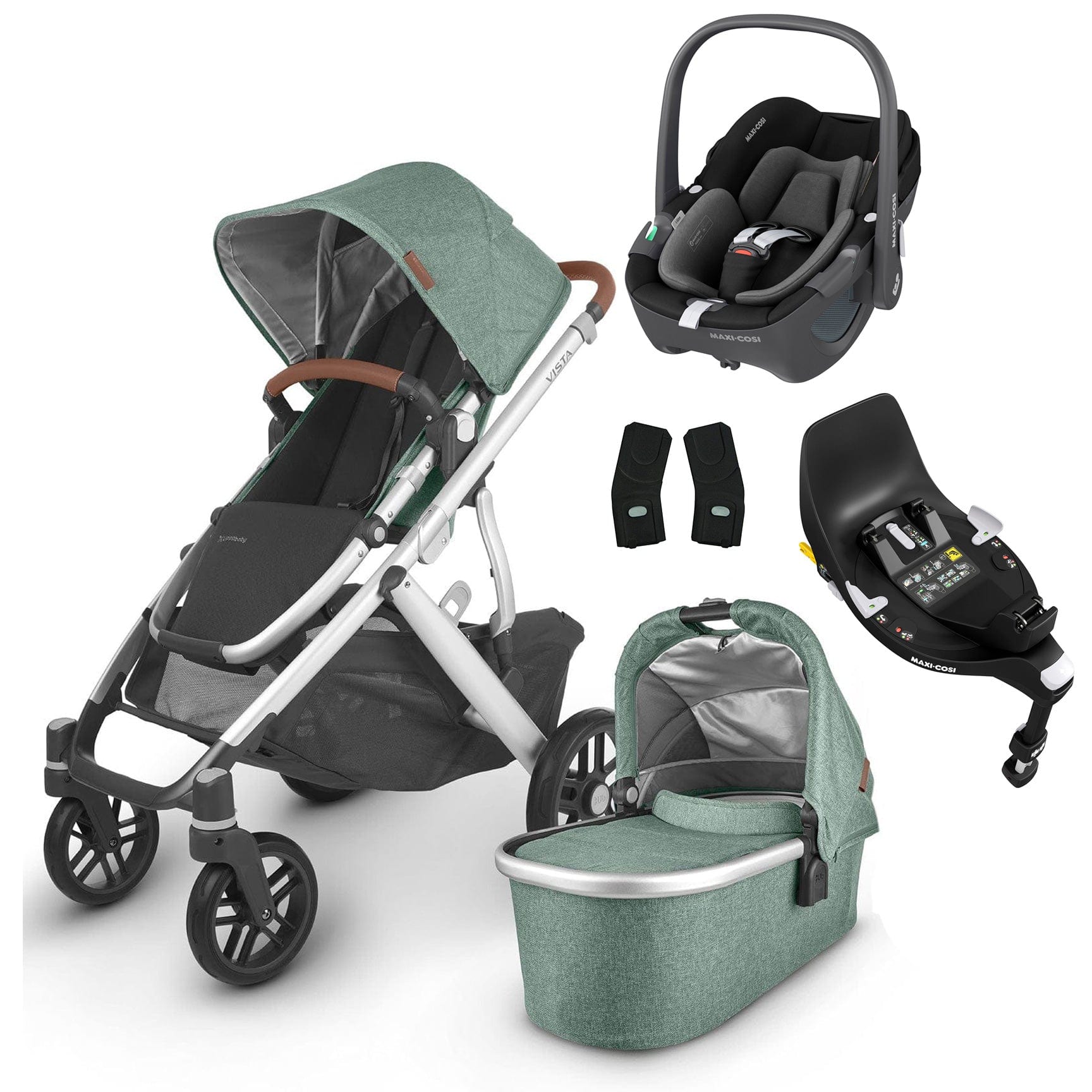 Uppababy travel systems UPPAbaby Vista V2 Pebble 360 & Base Travel System Bundle Emmett 9126-EMM