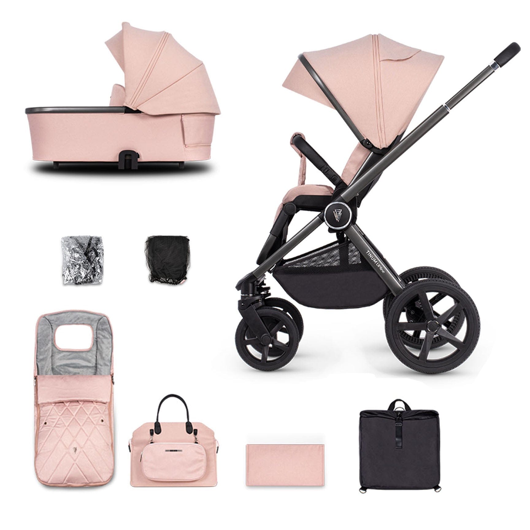 Venicci baby prams Tinum Upline 2in1 - Misty Rose