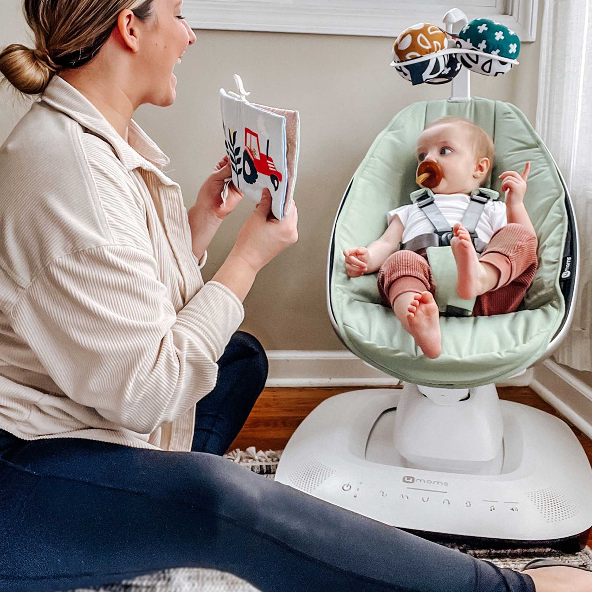 4 Moms rocking bouncing cradles 4Moms MamaRoo Bouncer 5 - Sage 23-37-2001223