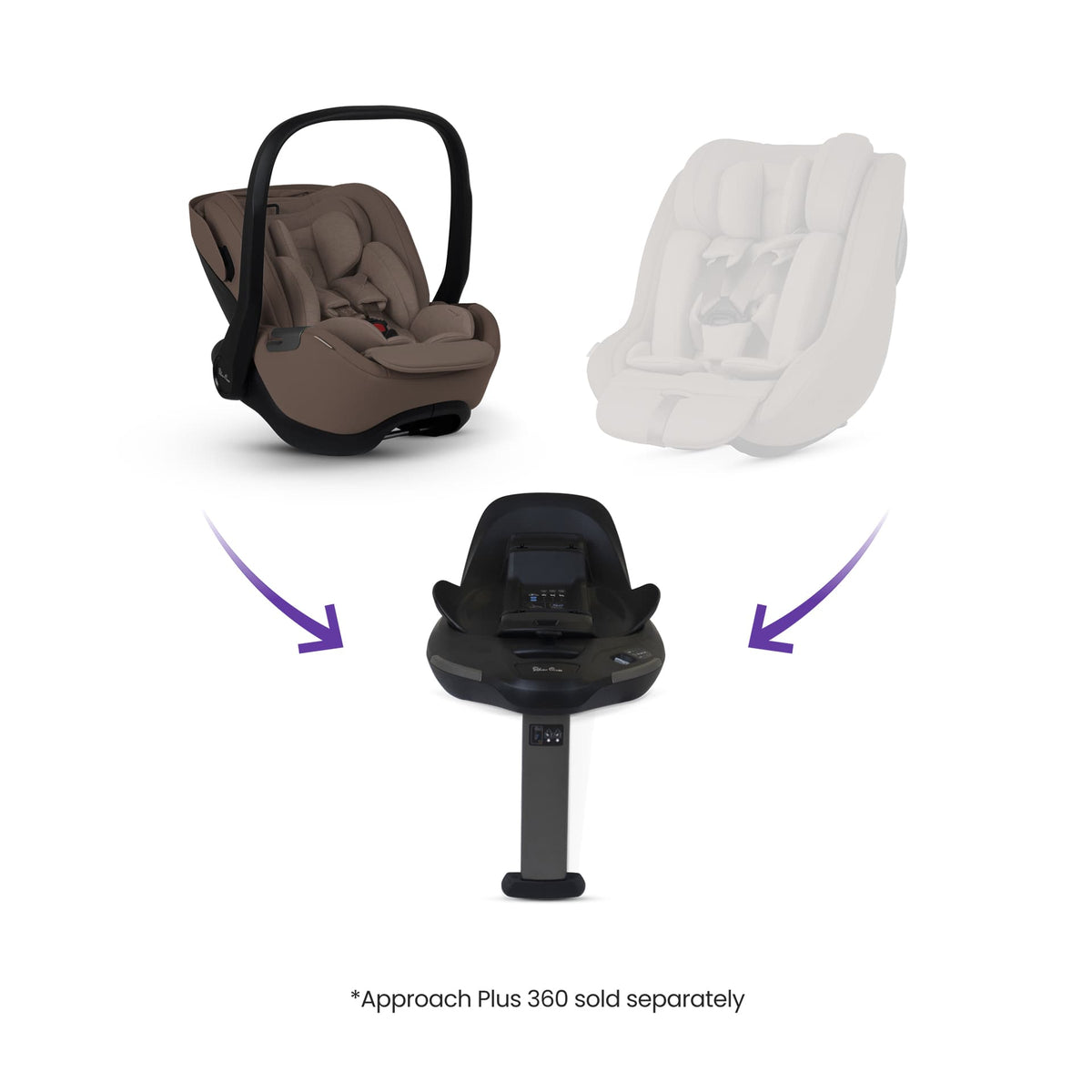 Silver Cross Glide Plus 360 Car Seat - Timeless Cocoa